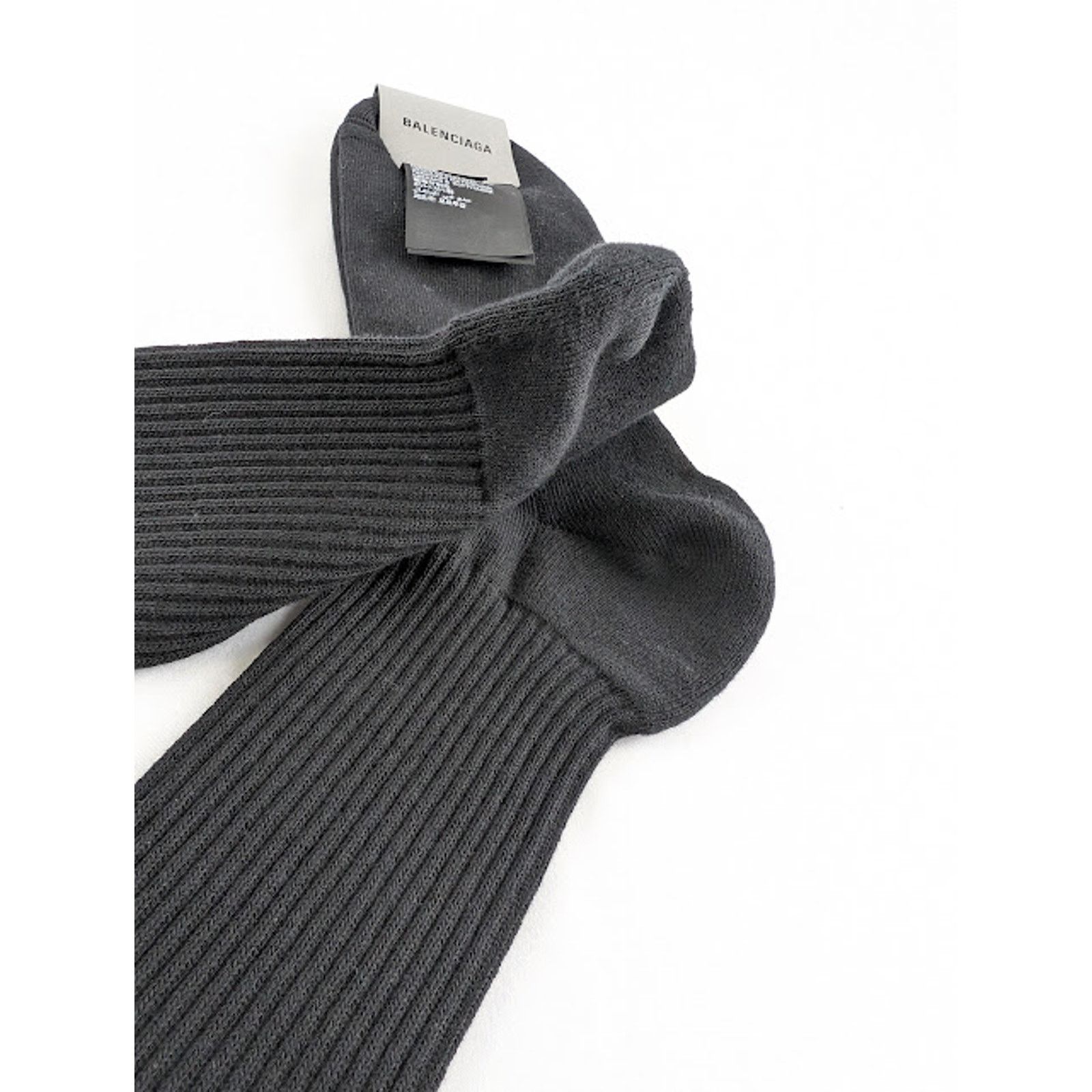 Balenciaga o1rshd1 Q:2 / Size: XL / Cotton Socks Double B Black/White Size ONE SIZE - 5 Thumbnail