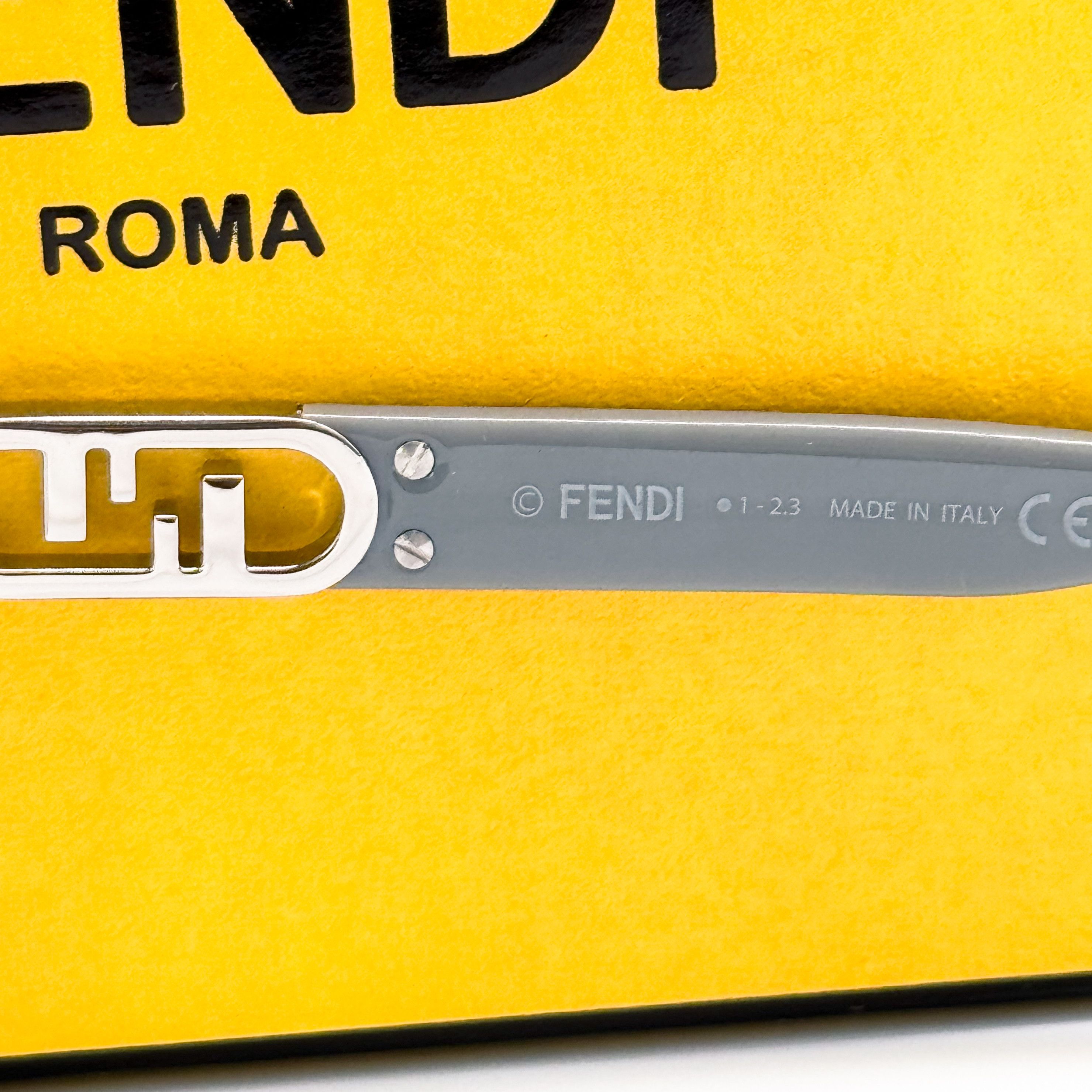 Fendi NEW FENDI FE50025I 020 SHINY GREY UNISEX EYEGLASSES FENDI Size ONE SIZE - 9 Thumbnail