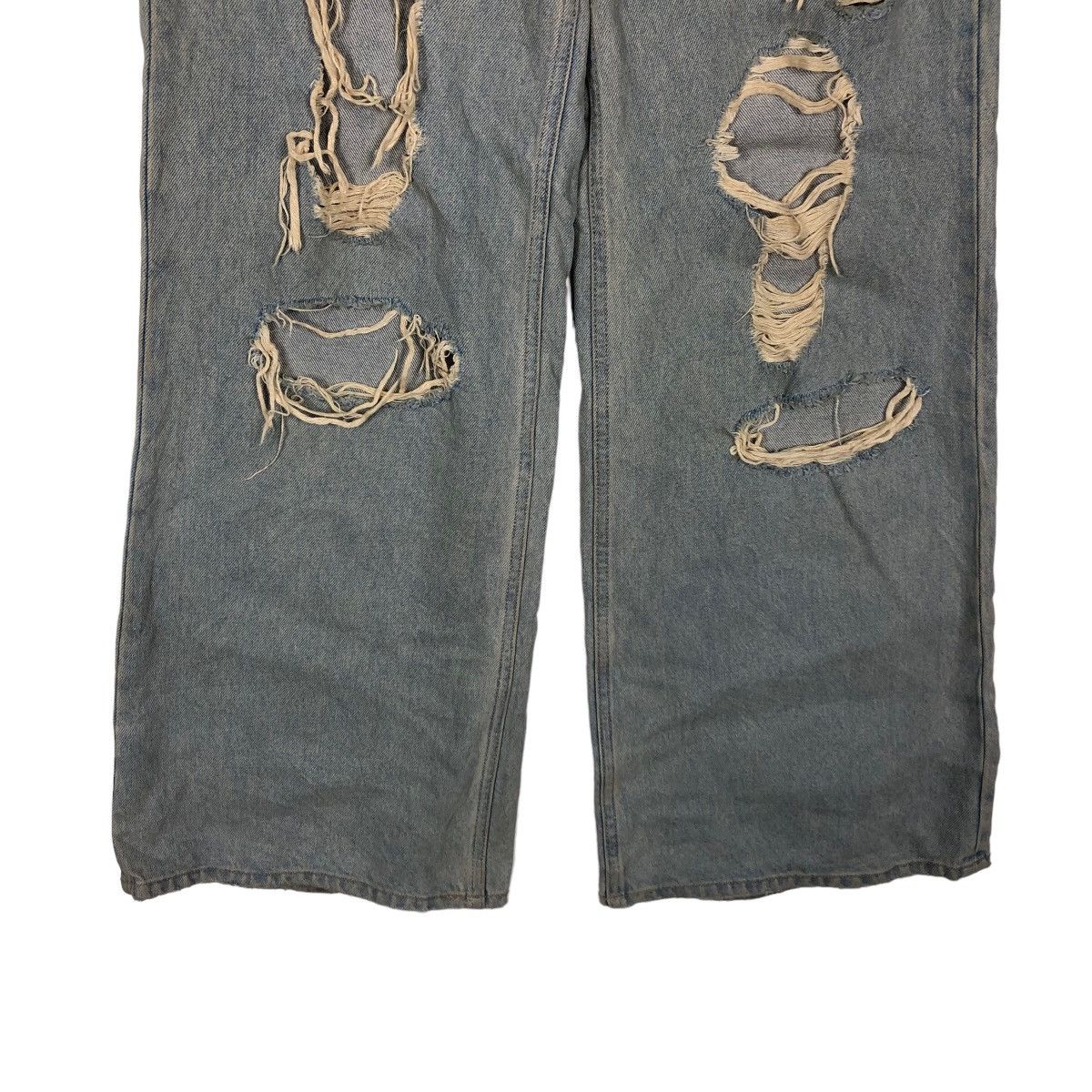 Japanese Brand 🔥RARE OVERSIZED CUT DISTRESSED DENIM EMODA ISSEY MIYAKE Size US 26 / EU 42 - 4 Thumbnail