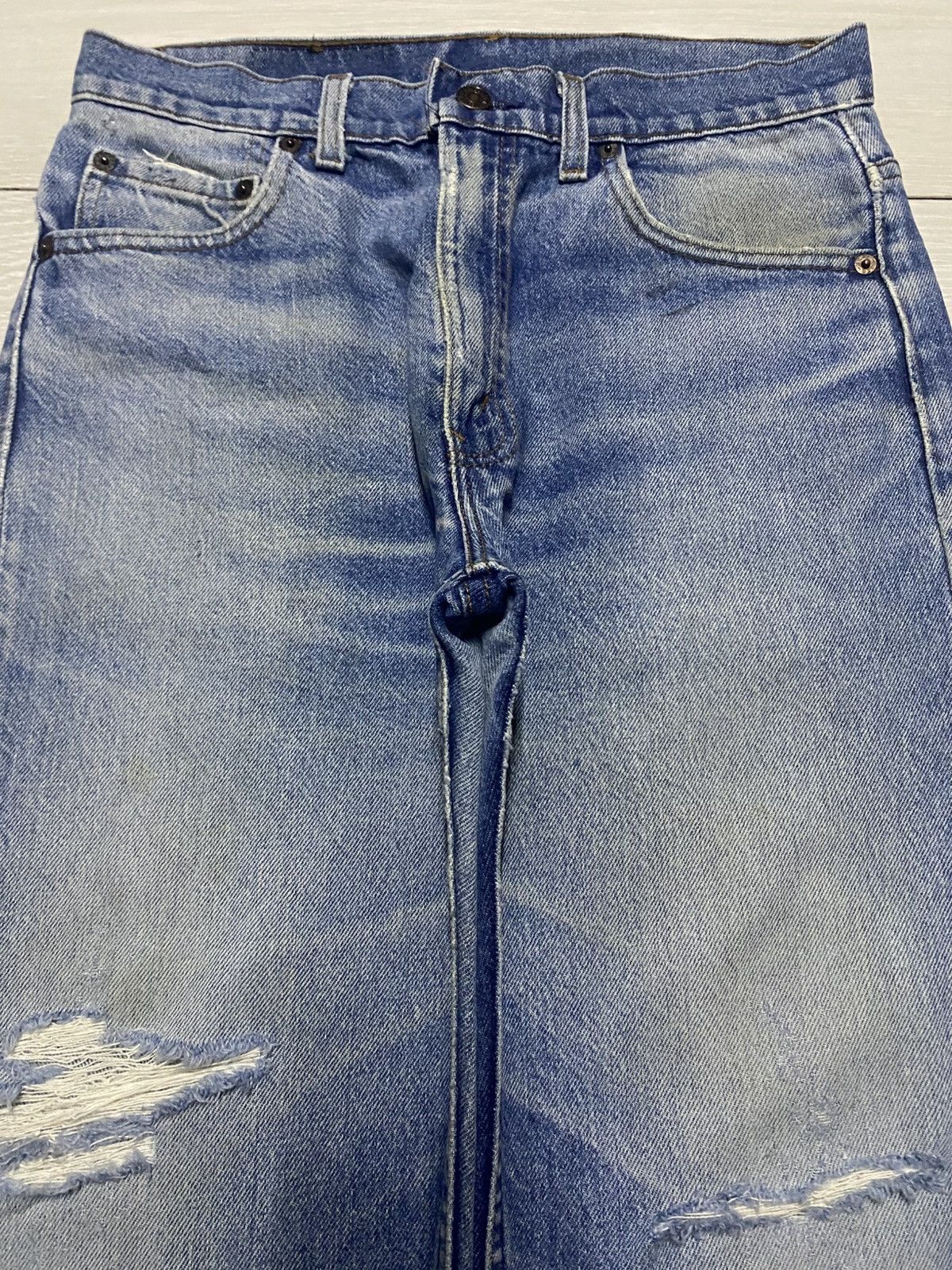 Levi's Vintage Levis 505 90s Faded Wash Distressed Jeans Size US 29 - 3 Thumbnail