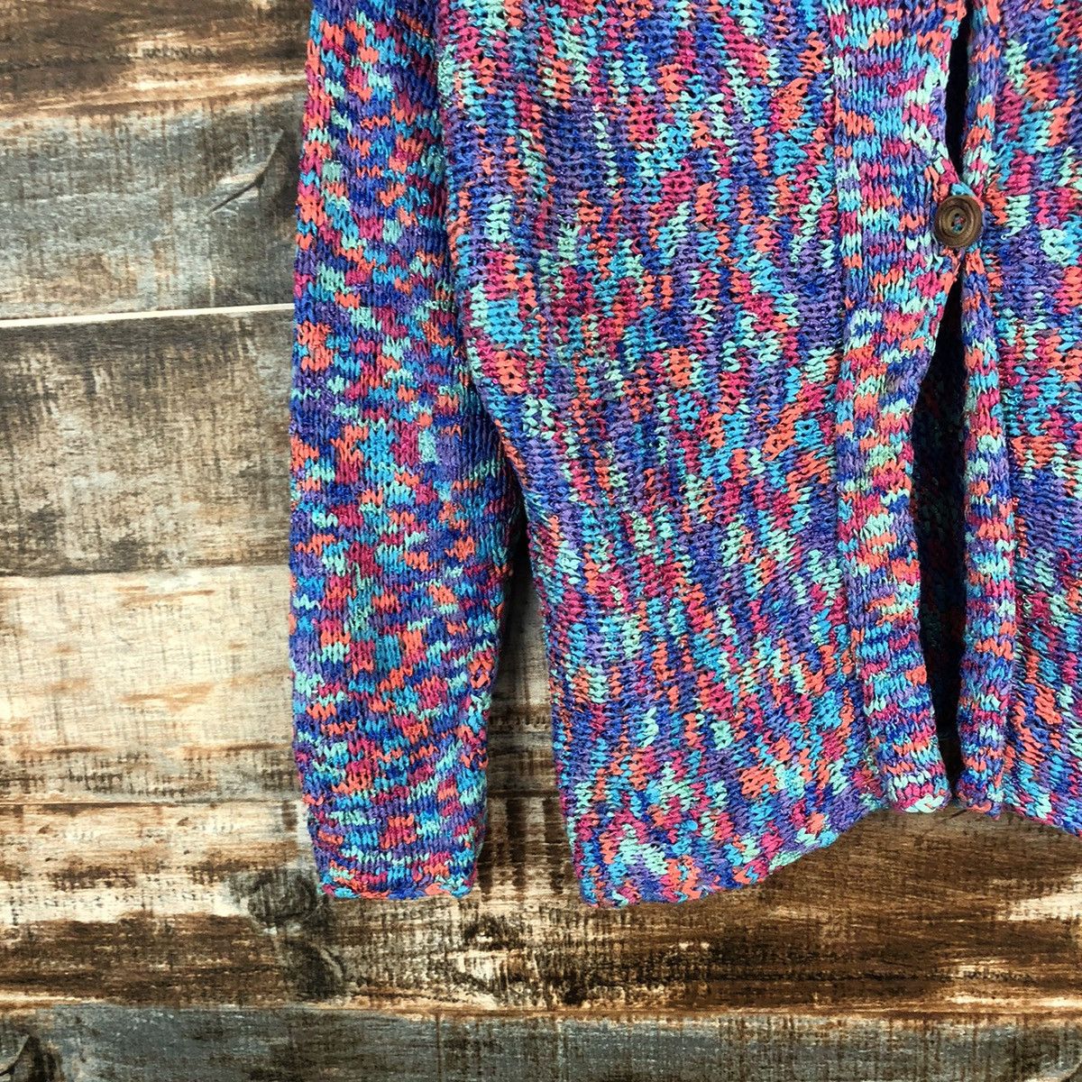 Homespun Knitwear × Japanese Brand DLL Japanese Brand Blue Cardigan Knitwear #C523 Size XS / US 0-2 / IT 36-38 - 7 Thumbnail