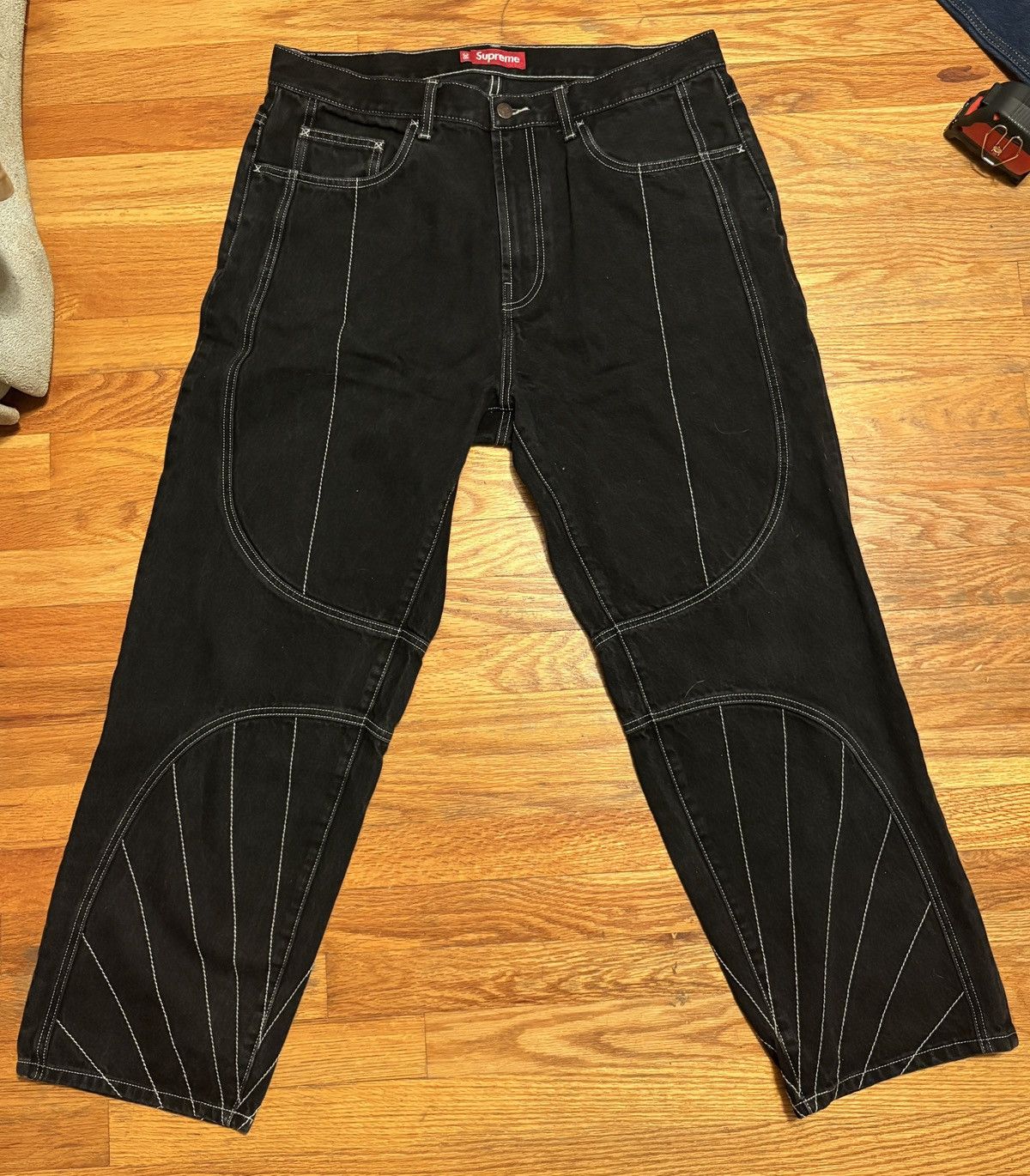 Supreme Supreme Radial Embroidered Loose Fit Jeans Size US 36 / EU 52 - 1 Thumbnail