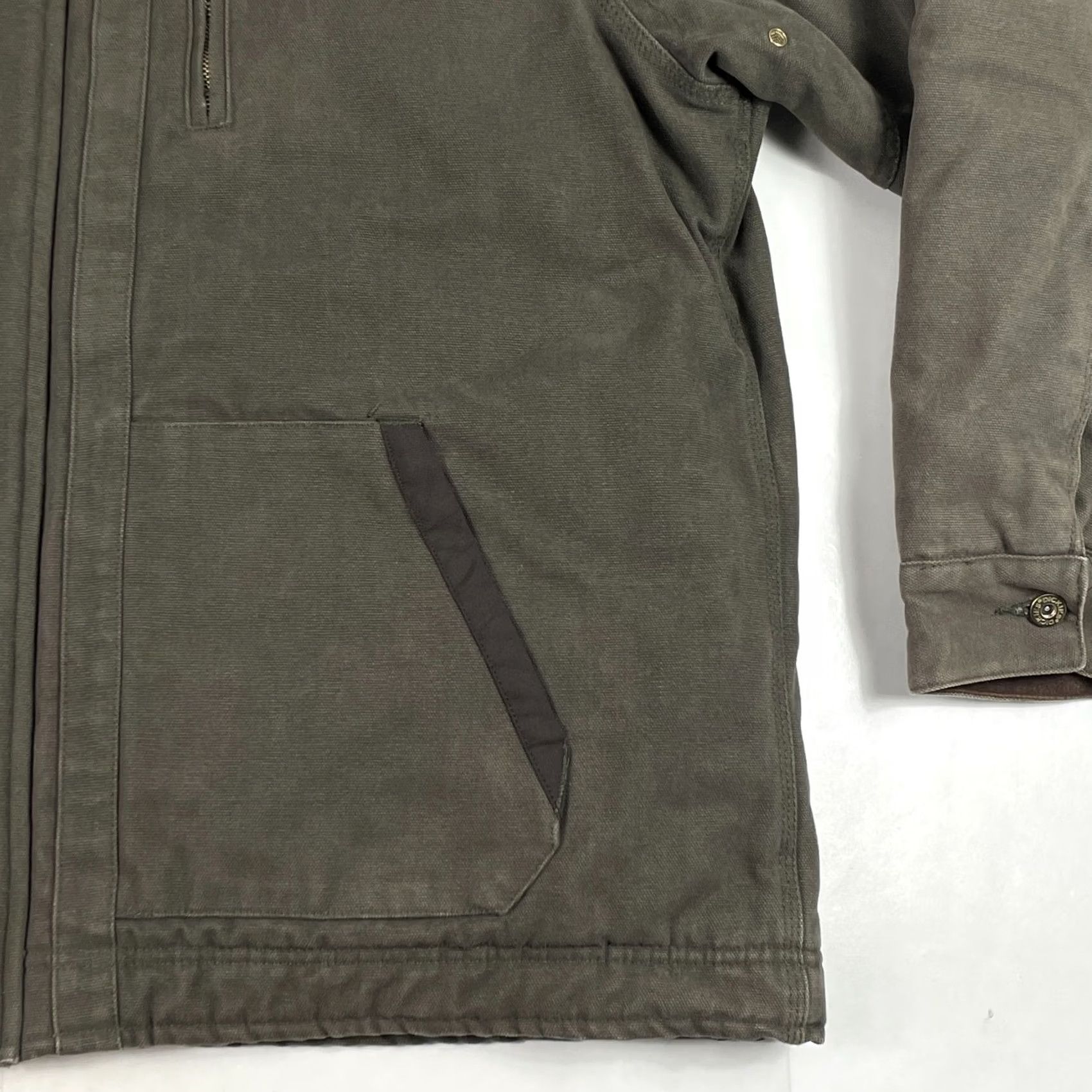 Dickies Dickies Jacket Mens XL Green Canvas Hooded Workwear Chore Heavyweight Bomber Jacket Size US XL / EU 56 / 4 - 4 Thumbnail