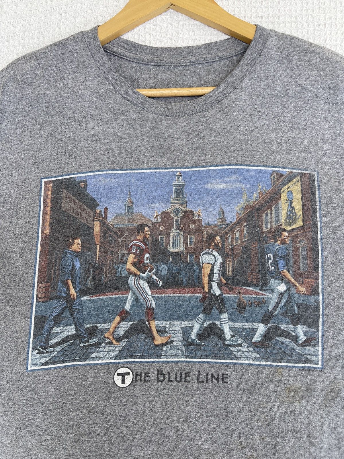 Other Last Drop🔥Rare🔥The Blue Line Graphic T-Shirt Size US XL / EU 56 / 4 - 3 Thumbnail