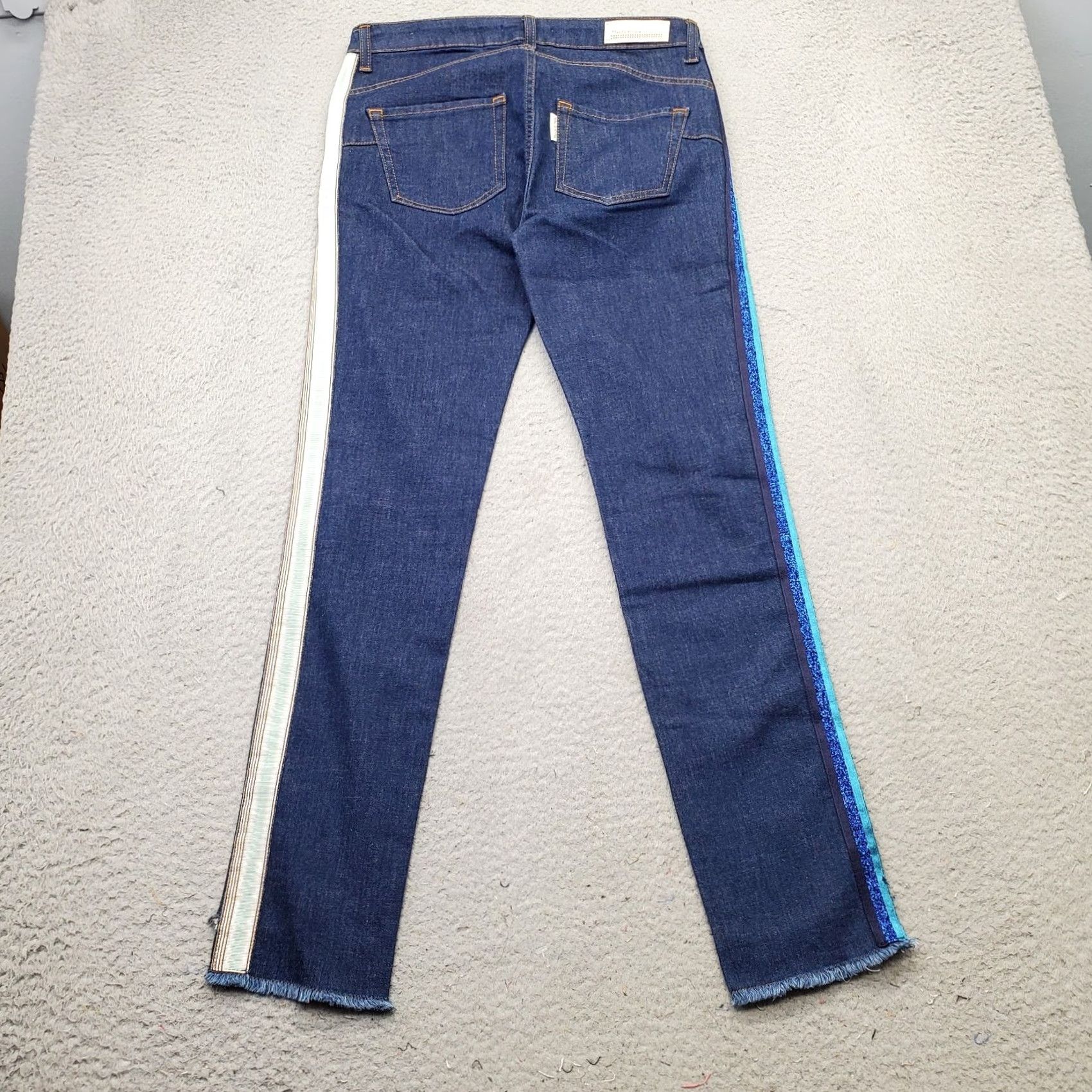 Vintage Manila Grace Womens Jeans 28 Blue Denim Westway Raw Step Leg 5-Pocket Design Regular Fit Vintage: No XS Size 28" / US 6 / IT 42 - 2 Thumbnail