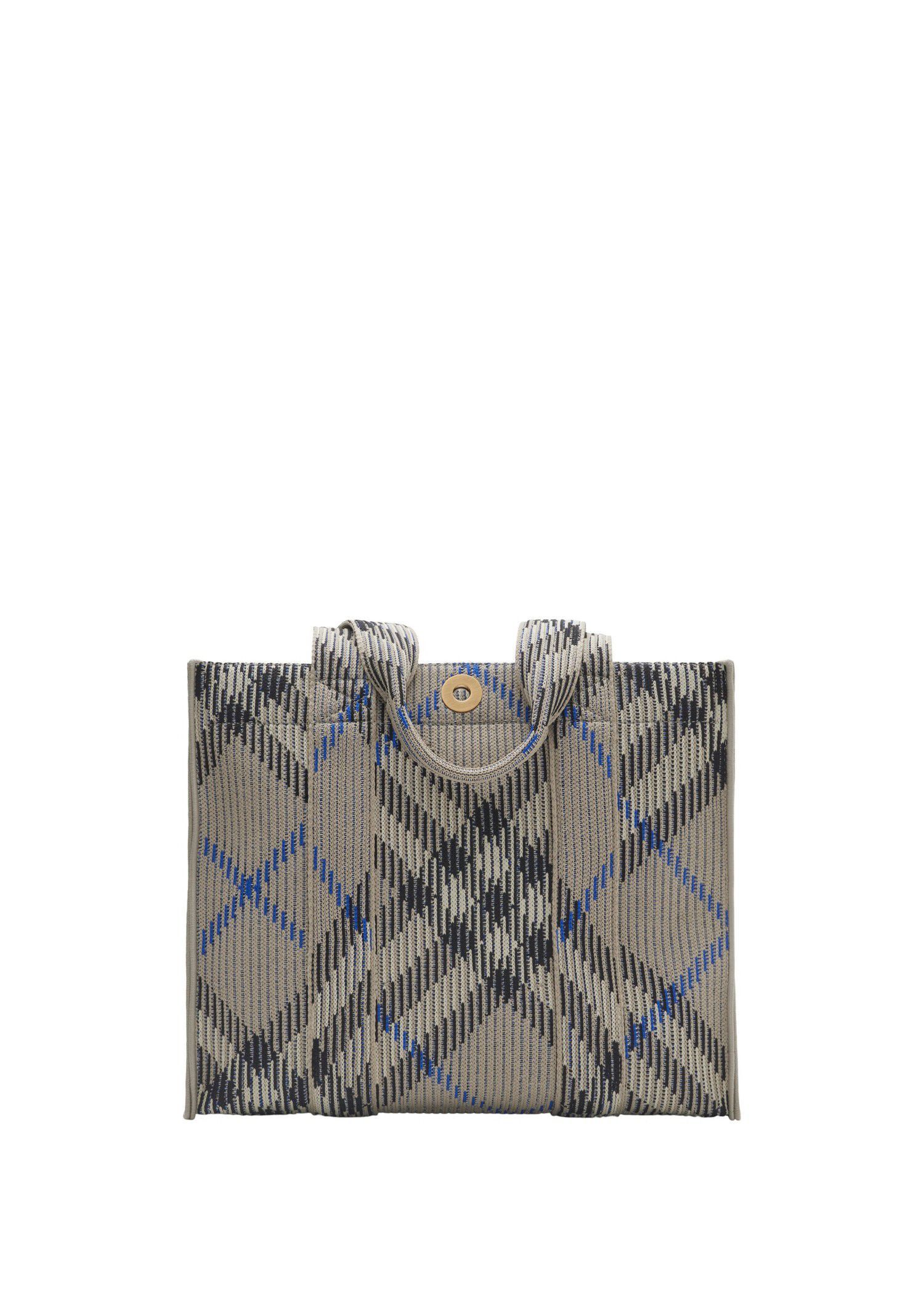 Burberry o1w1db10226 Size: OS / Small Check Knitted Tote Bag Size ONE SIZE - 1 Thumbnail