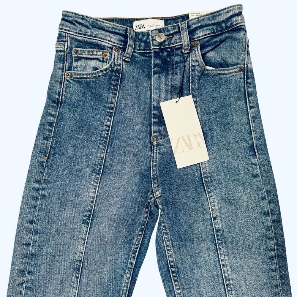 Zara NWT New Zara Split Skinny Jeans Size 2 Size 26" / US 2 / IT 38 - 9 Thumbnail