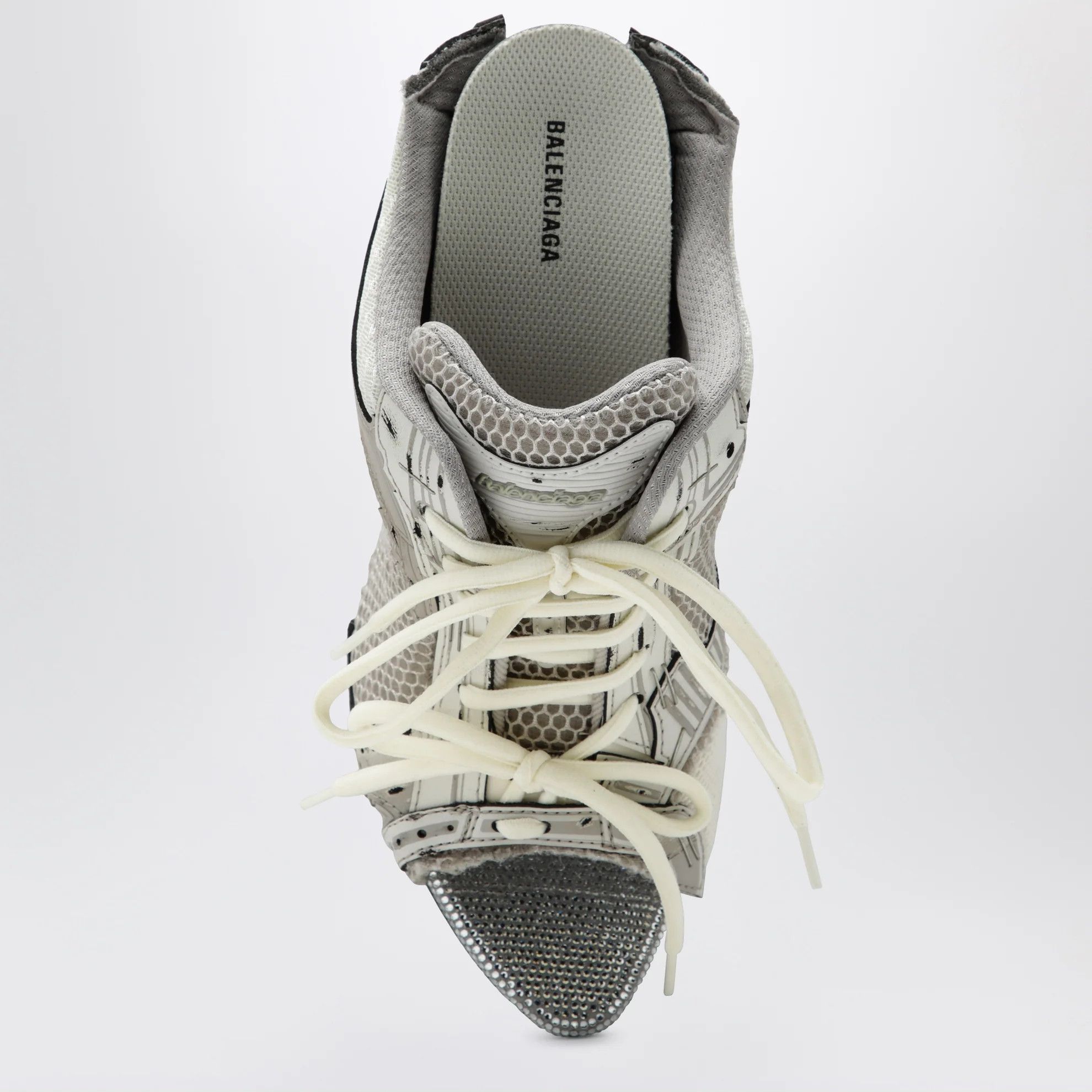 Balenciaga o1d2blof0426 Heeled Sandals With Distressed in Grey Size US 10 / IT 40 - 3 Thumbnail