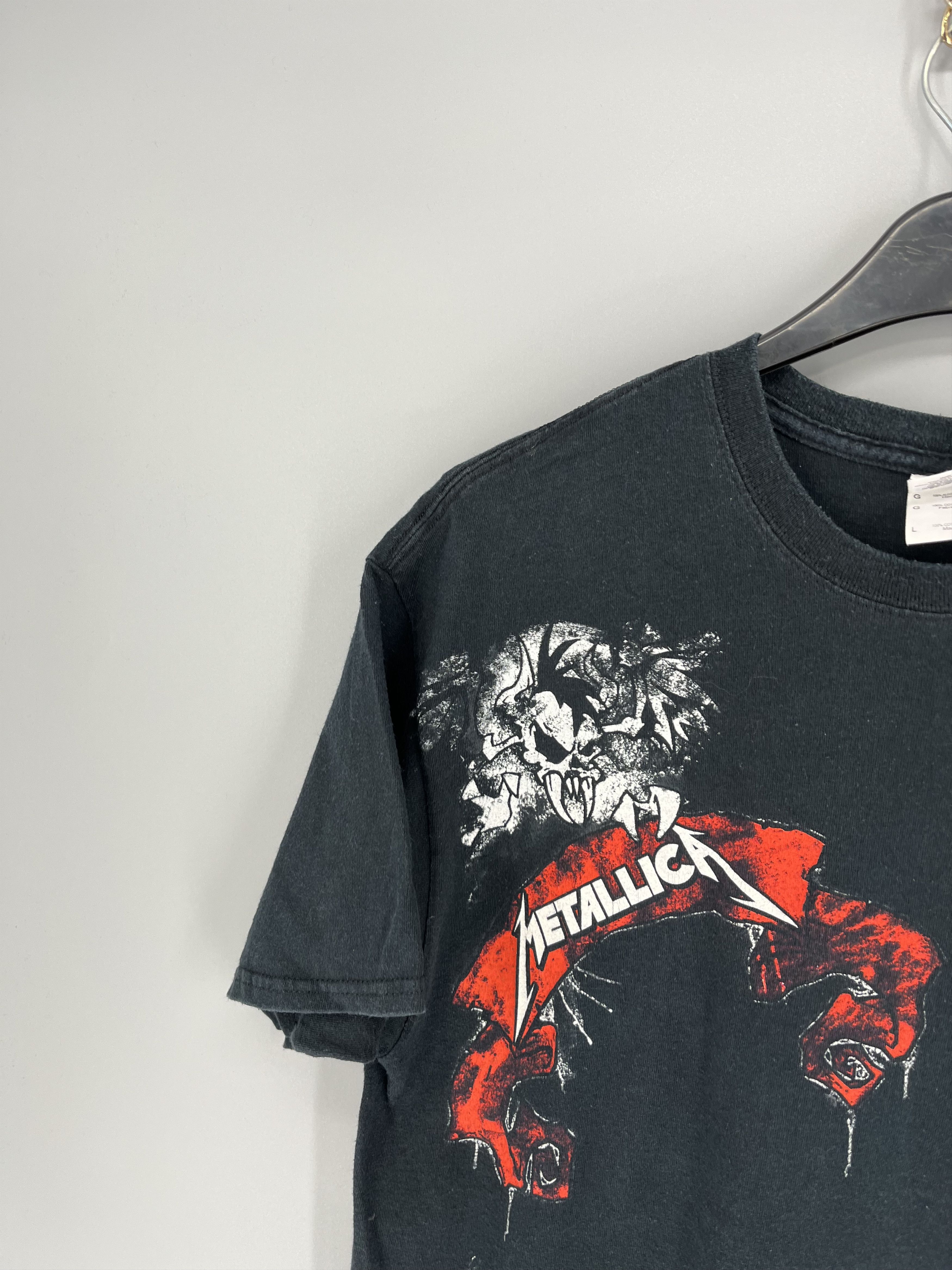 Band Tees × Metallica × Vintage Vintage 2008 Metallica Metal Tour T shirt (L) Size US L / EU 52-54 / 3 - 7 Thumbnail