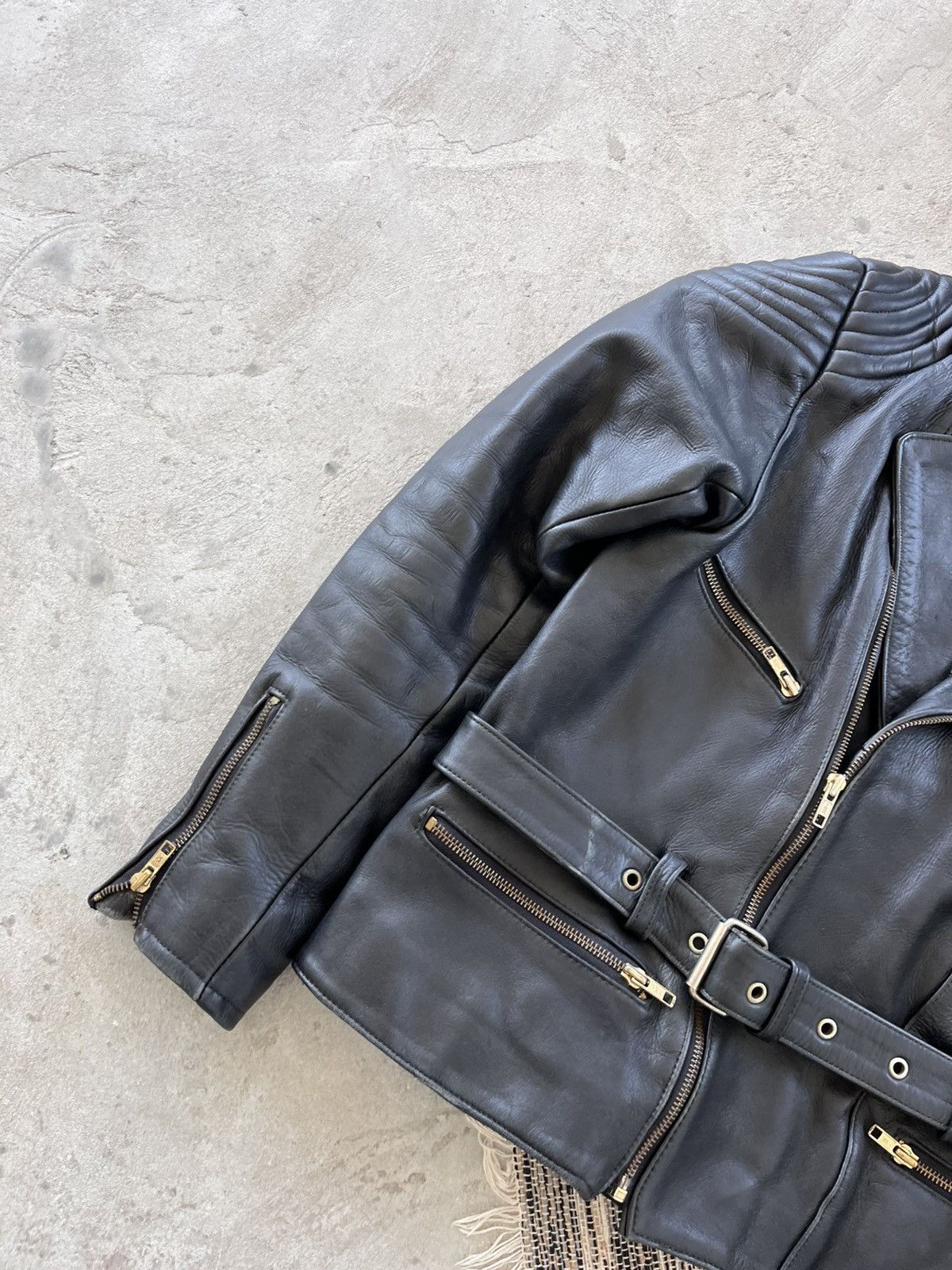 Harley Davidson Vintage Rare Leather Biker Jacket Black Insulated Lined Y2K Size US M / EU 48-50 / 2 - 6 Thumbnail