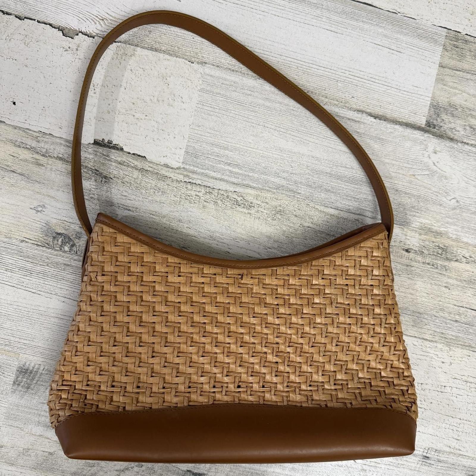 Nine West Woven tan and brown shoulder boho shoulder nine west purse Size ONE SIZE - 3 Thumbnail