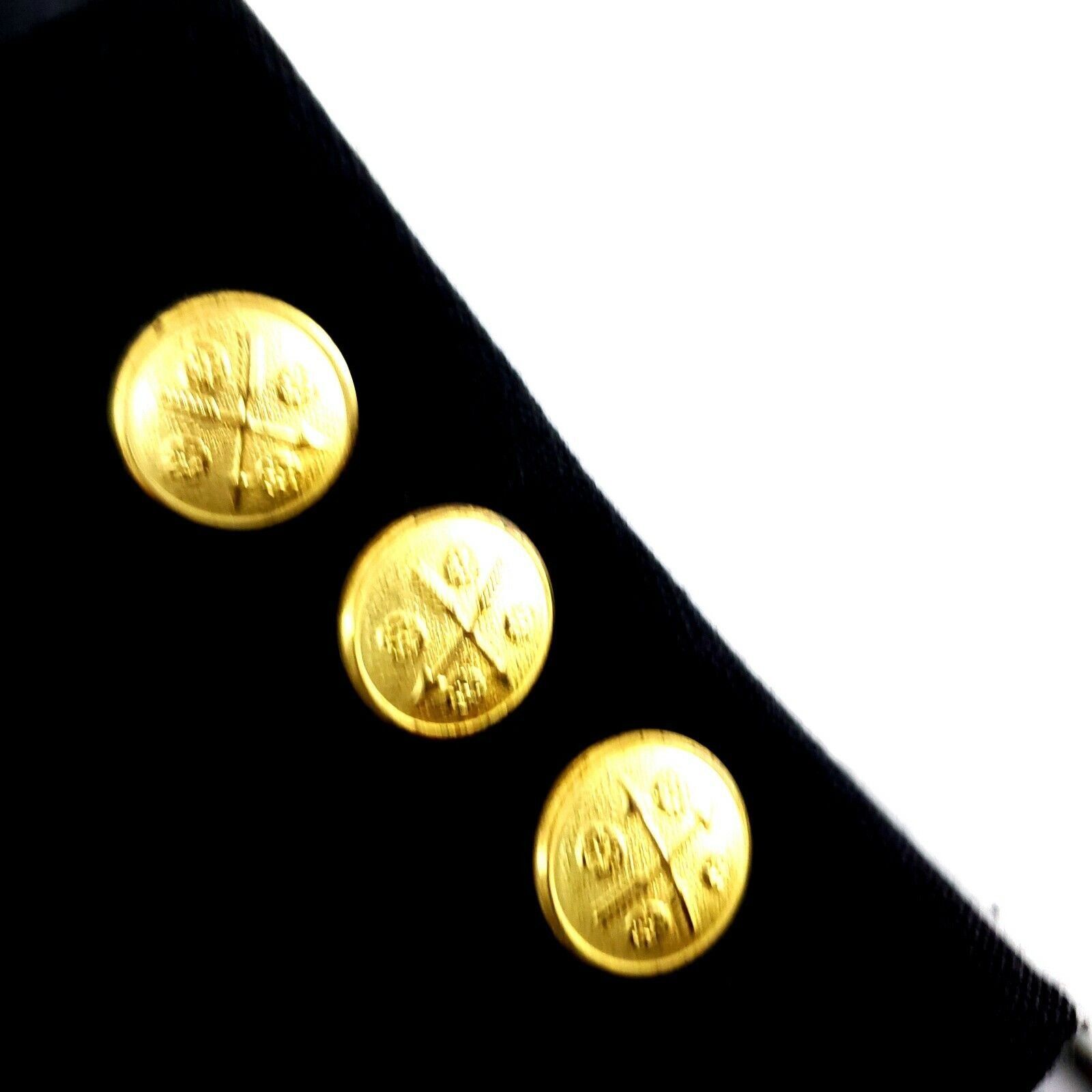 Vintage Alexander Shields Wool 2 Gold Button Blazer 44R Black Size 44R - 4 Thumbnail