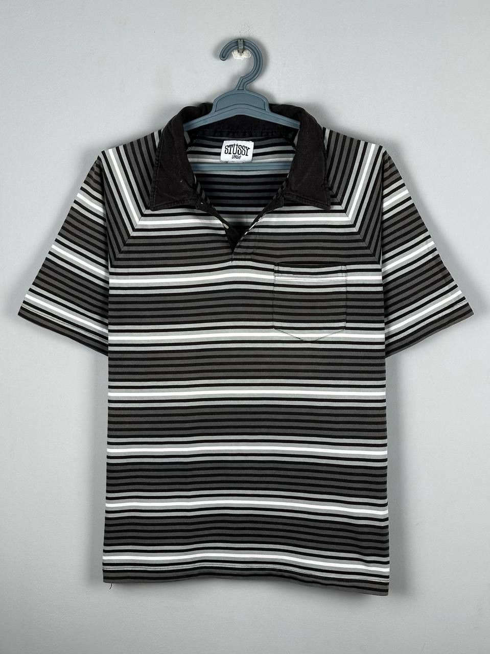 Stussy Stussy Vintage Striped Rare Streetwear Polo T Shirt Size US L / EU 52-54 / 3 - 1 Thumbnail