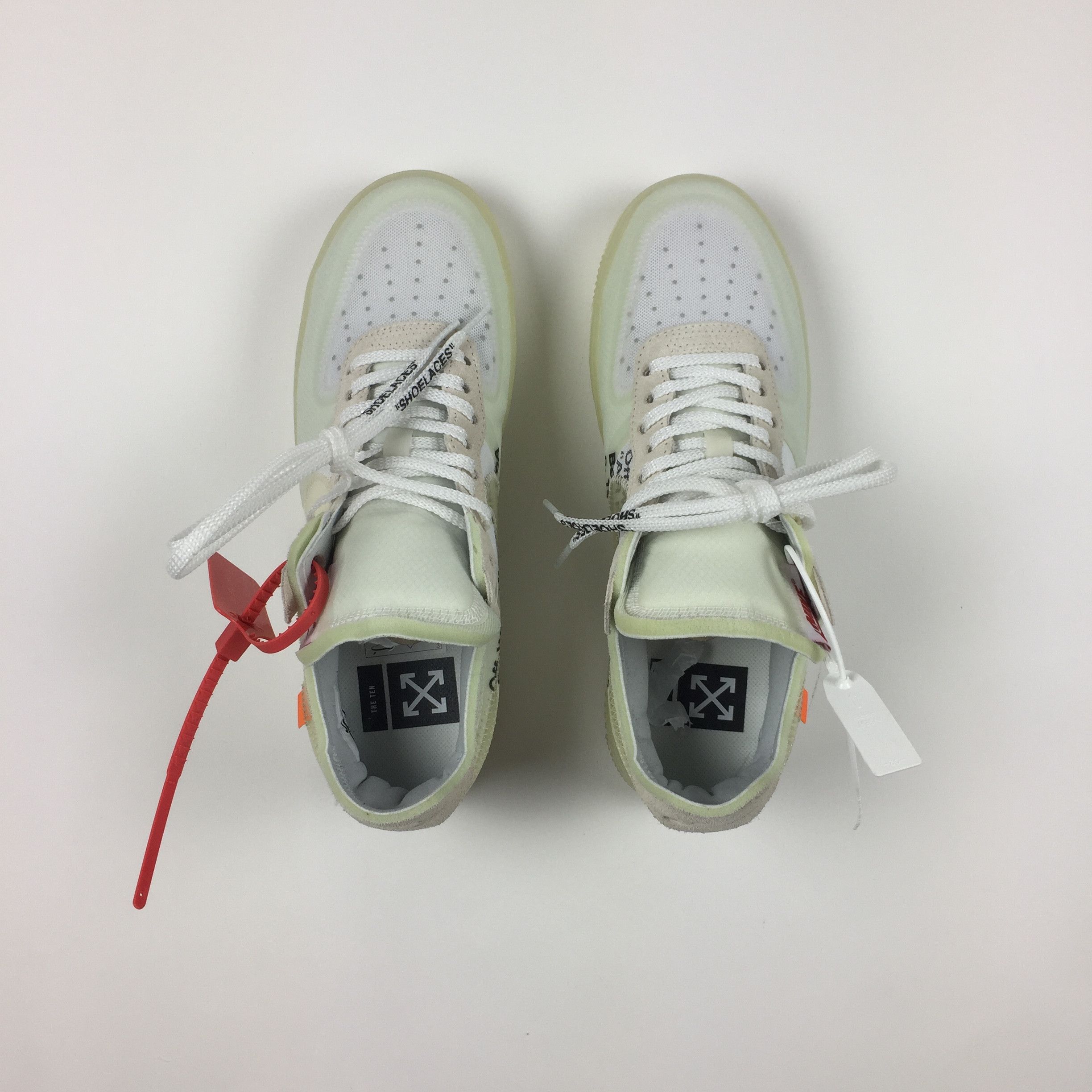 Nike NIKE x OFF-WHITE VIRGIL ABLOH AIR FORCE 1 WHITE Size US 9.5 / EU 42-43 - 6 Thumbnail