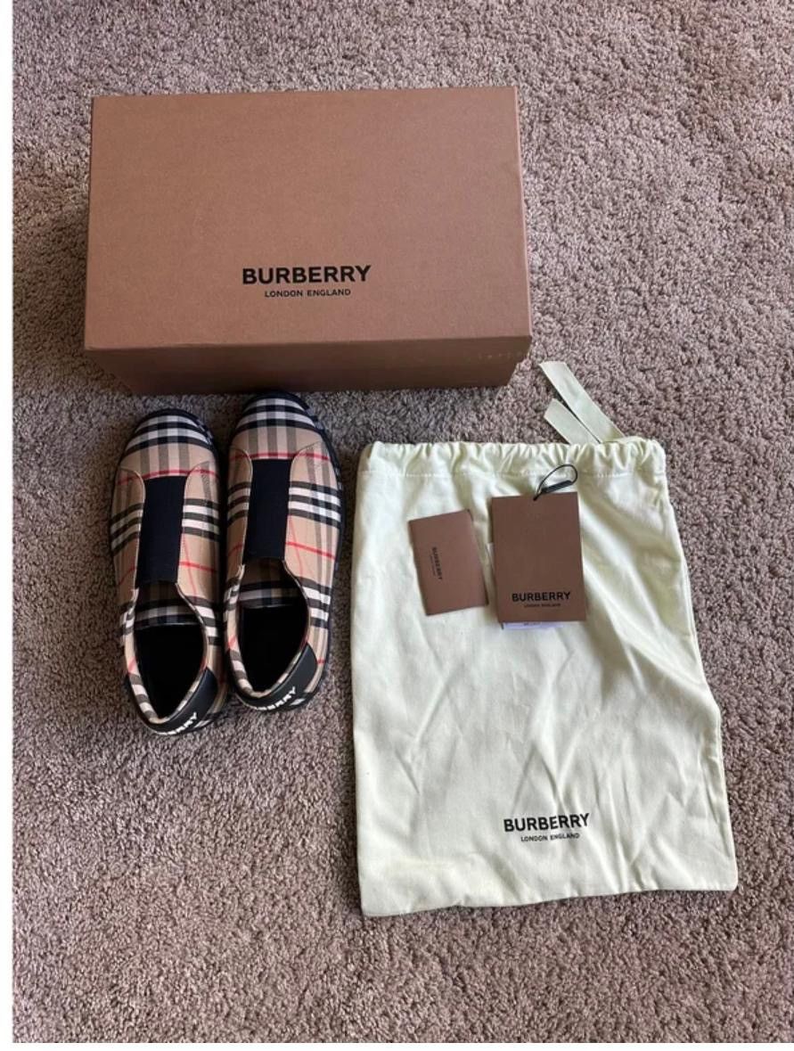 Burberry Authentic Burberry Check Slip-On Trainers EU 41 Size US 8 / EU 41 - 3 Thumbnail