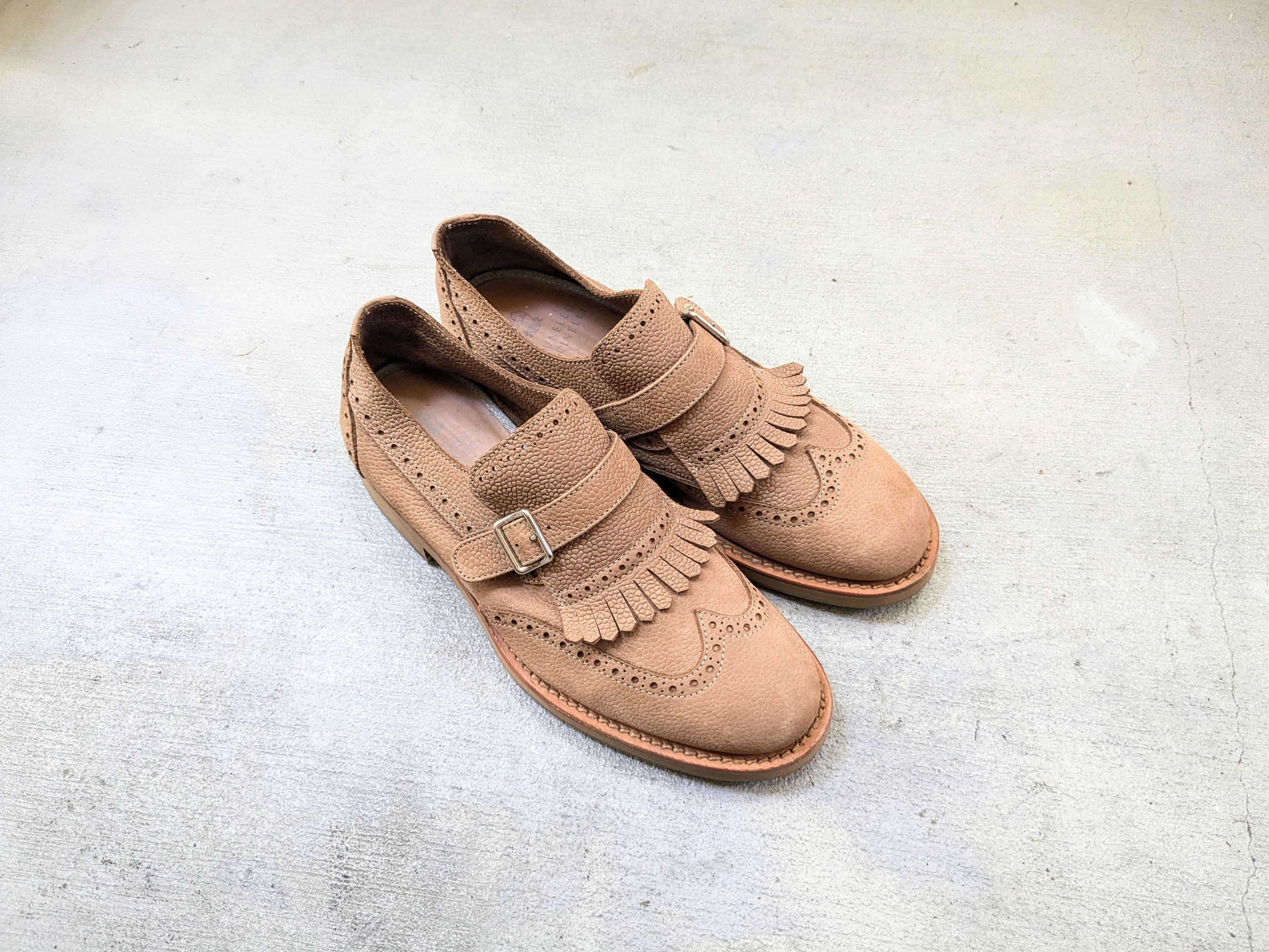 Brunello Cucinelli Brunello Cucinelli Monk Straps Brown 9 42 Fringe Buckle Size US 9 / EU 42 - 1 Thumbnail
