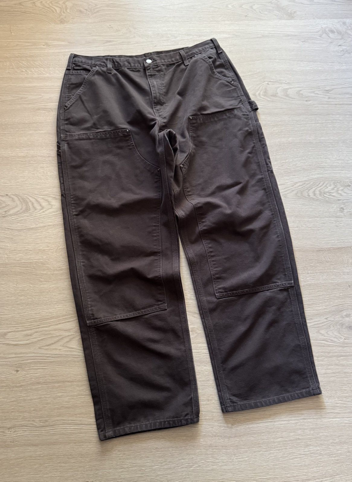 Carhartt Vintage Carhartt Double Knee Brown USA Loose Fit Work Pants Size US 38 / EU 54 - 1 Thumbnail