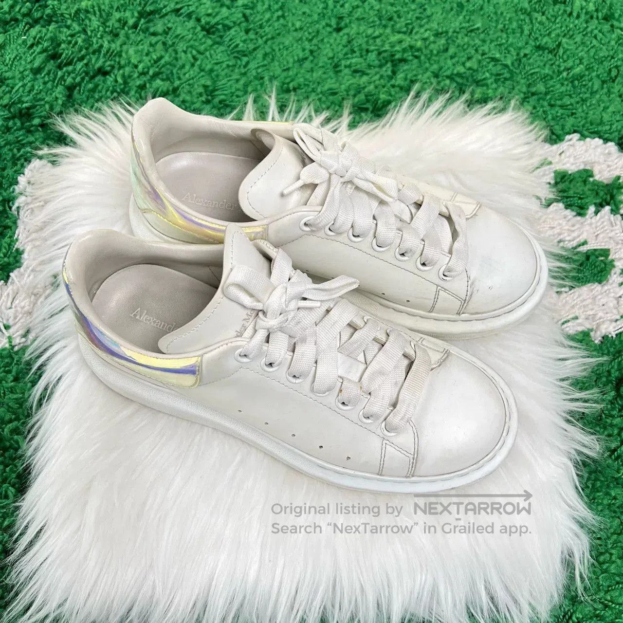 Alexander McQueen Alexander McQueen Laser Tail White Sneakers. Size US 7 / EU 40 - 6 Thumbnail