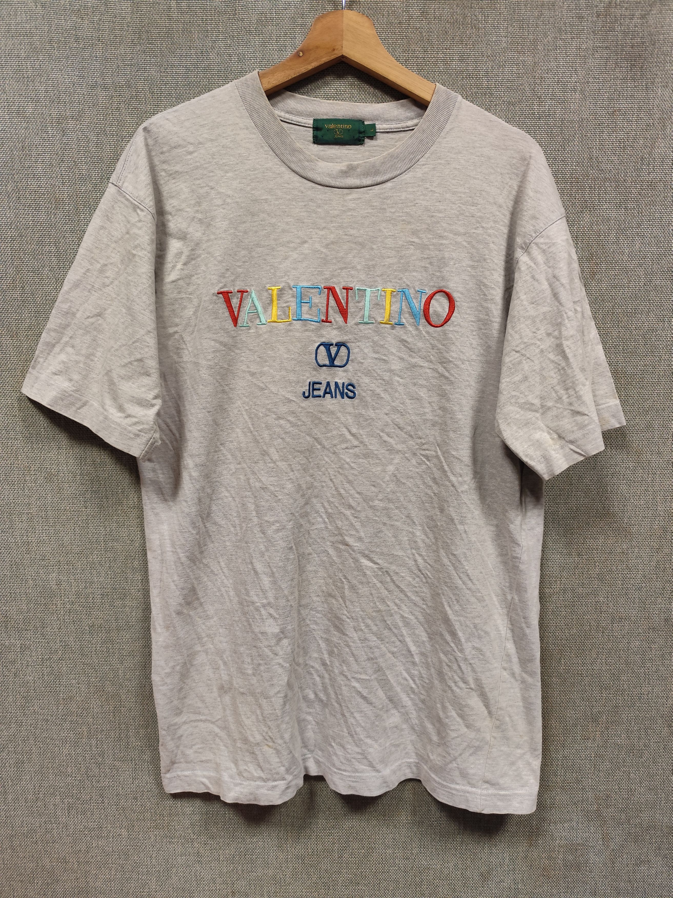 Valentino × Vintage Vintage Valentino jeans embroidery rainbow spellout t shirt Size US M / EU 48-50 / 2 - 1 Thumbnail