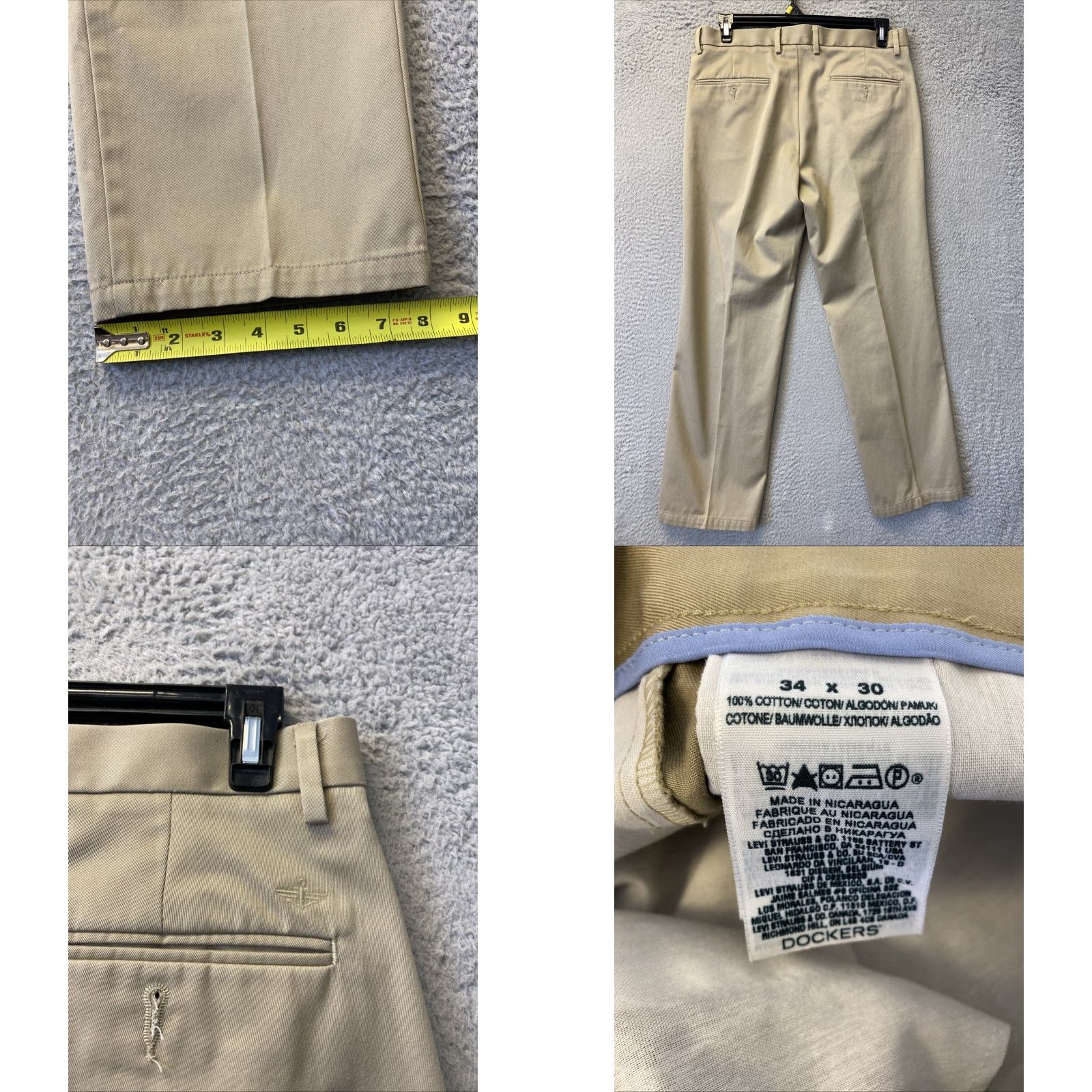 Dockers VINTAGE Dockers Men's Pants Chino Straight Fit Workday Khaki Size 34 Waist 30 In Cotton Men Size US 34 / EU 50 - 8 Thumbnail
