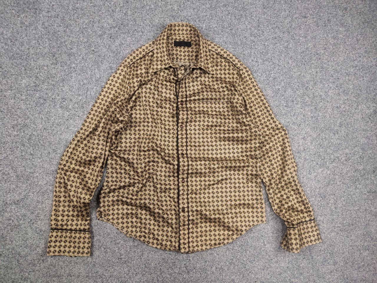 Nicole Farhi Nicole Farhi Itali Design Gold Pattern button-down shirt Size US L / EU 52-54 / 3 - 8 Thumbnail