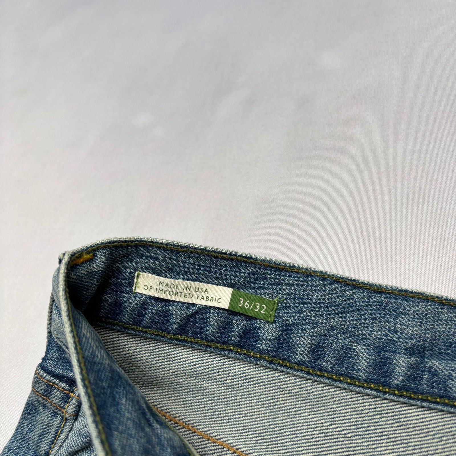 Sid Mashburn $185 Sid Mashburn Light Wash Denim 36x32 Slim Straight Jeans Size US 36 / EU 52 - 4 Thumbnail