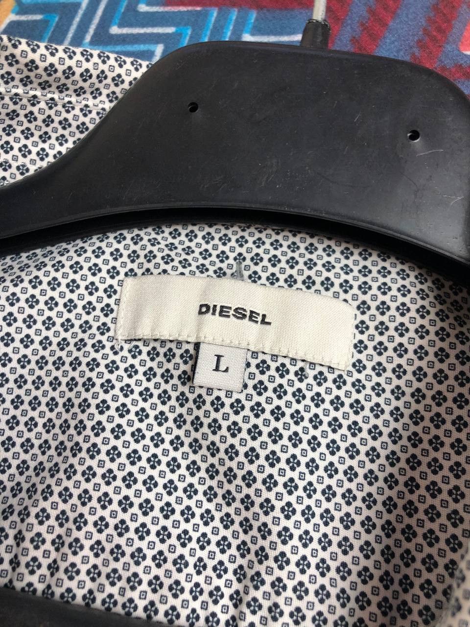 Designer Vintage Y2K shirt Diesel print logo luxury white streetwear Size US L / EU 52-54 / 3 - 2 Thumbnail