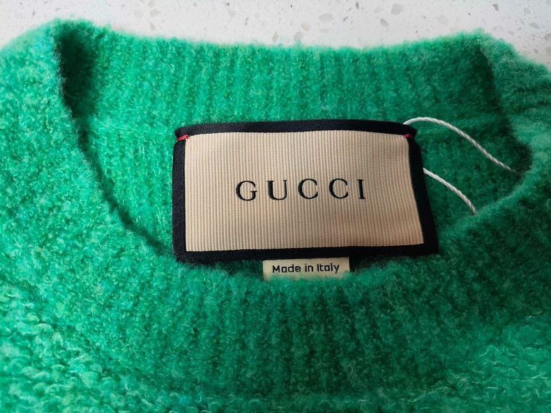 Gucci Green Logo Sweater by Gucci-2506 Size US M / EU 48-50 / 2 - 3 Thumbnail