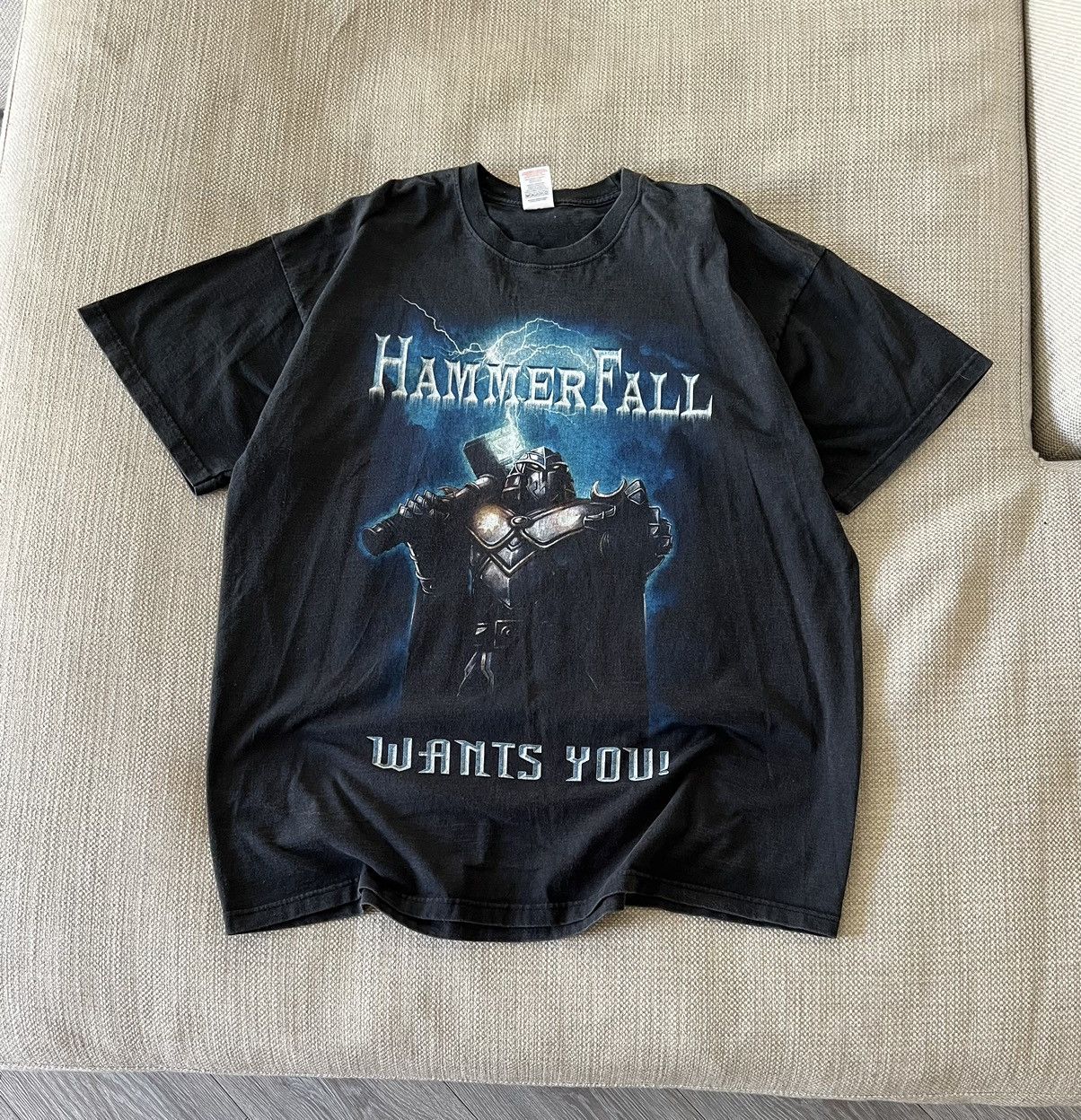 Band Tees × Vintage Vintage 💥 Hammer Fall Band Tee Size US XL / EU 56 / 4 - 1 Thumbnail
