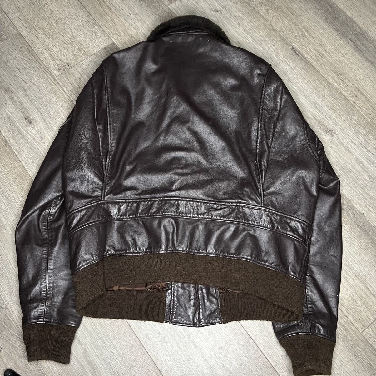 Other × Vintage Top Gun Navy Leather jacket Size US L / EU 52-54 / 3 - 5 Thumbnail