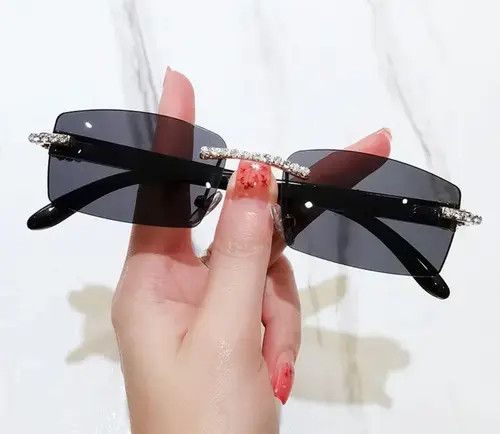 Electric Visual Hirose x Aoba Rimless Diamond Sunglasses Size ONE SIZE - 1 Thumbnail