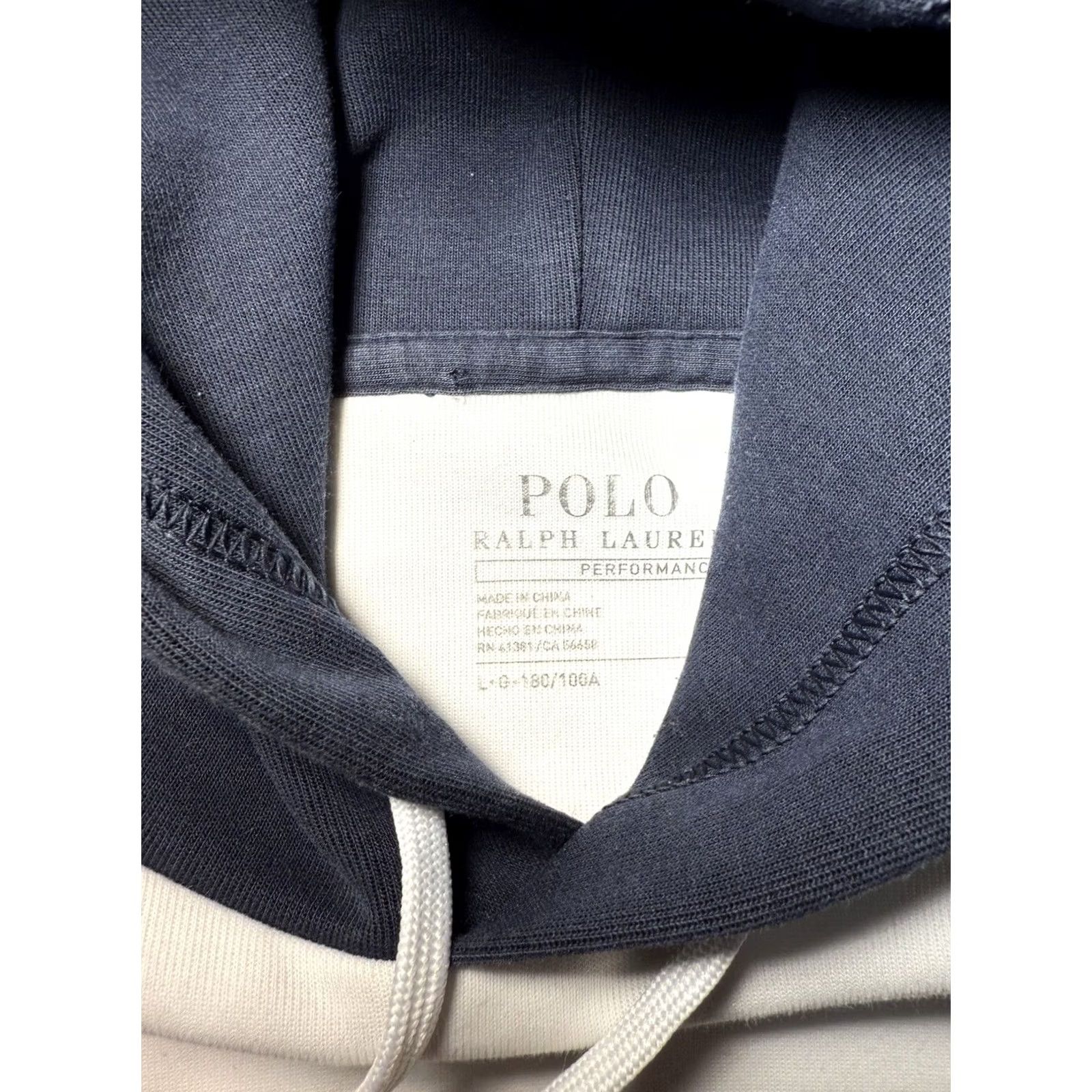 Ralph Lauren Polo Ralph Lauren Hoodie White Navy Double-Knit Jacquard Hoodies Mens Large Size US L / EU 52-54 / 3 - 4 Thumbnail