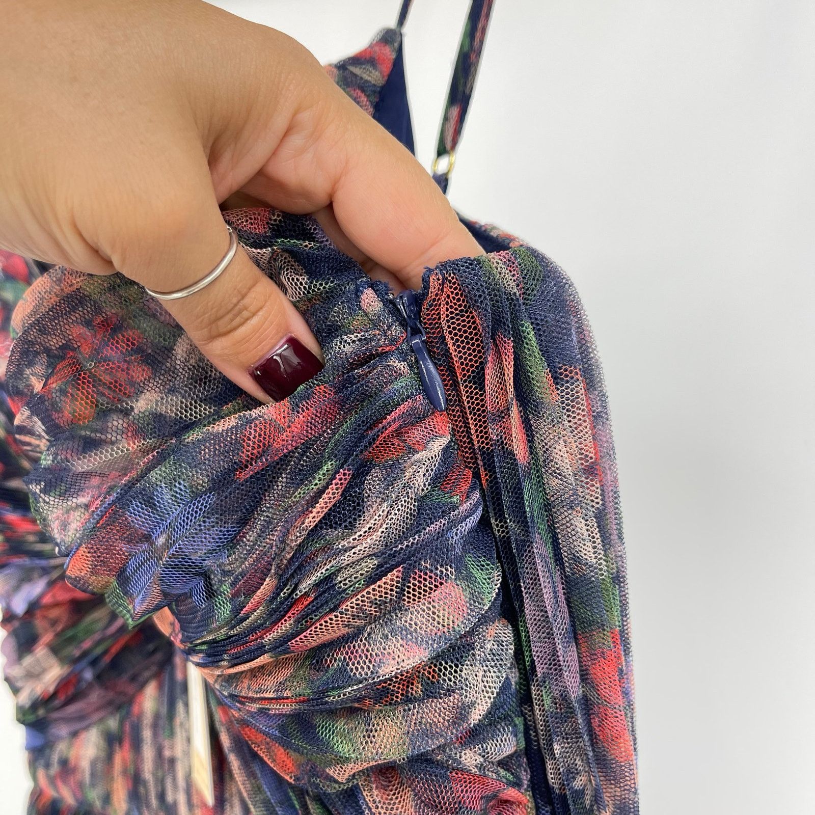 Hutch Hutch | NWT Rosey Gown Navy Tropical Garden Tulle Maxi 0 Size XS / US 0-2 / IT 36-38 - 11 Thumbnail