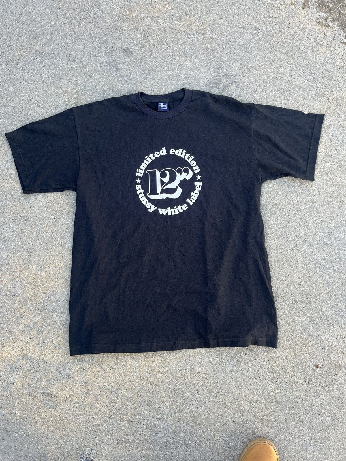 image of Stussy x Vintage Limited White Label T Shirt in Black, Men's (Size XL)