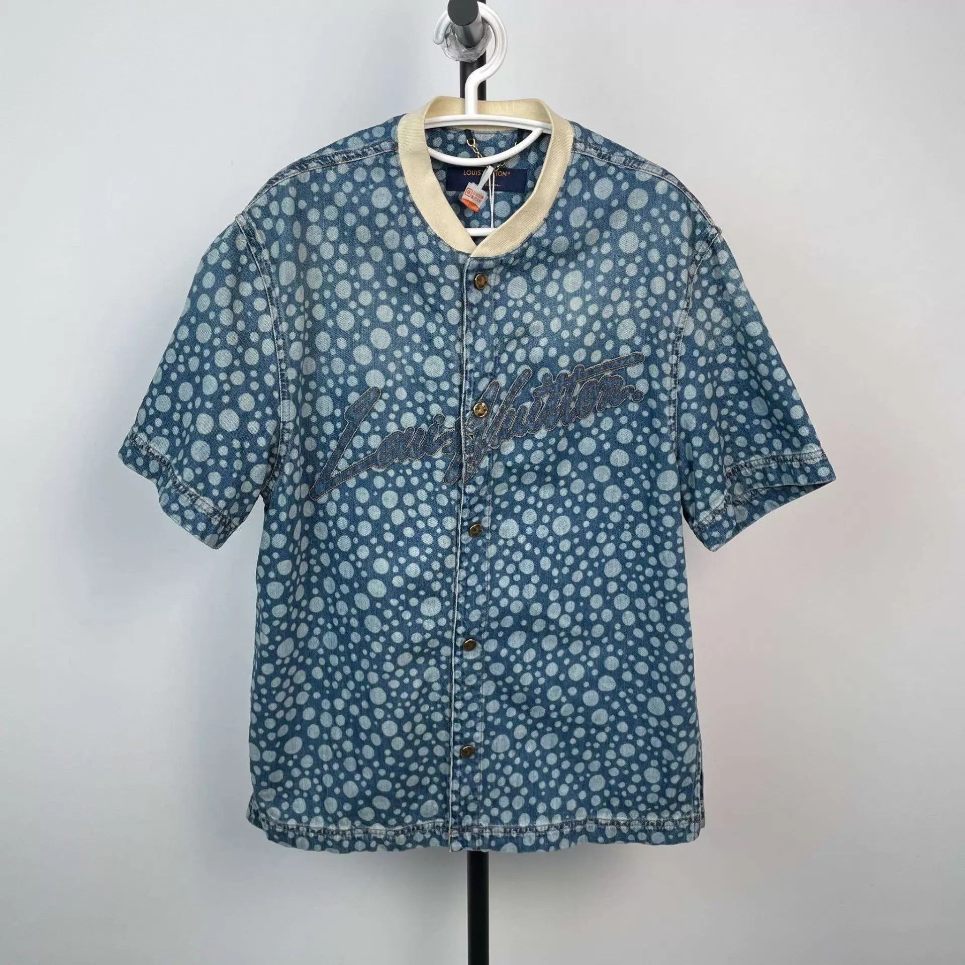 Louis Vuitton LV x Yayoi Kusama Polka Dot Denim Jkt Blue S Size S / US 4 / IT 40 - 1 Thumbnail