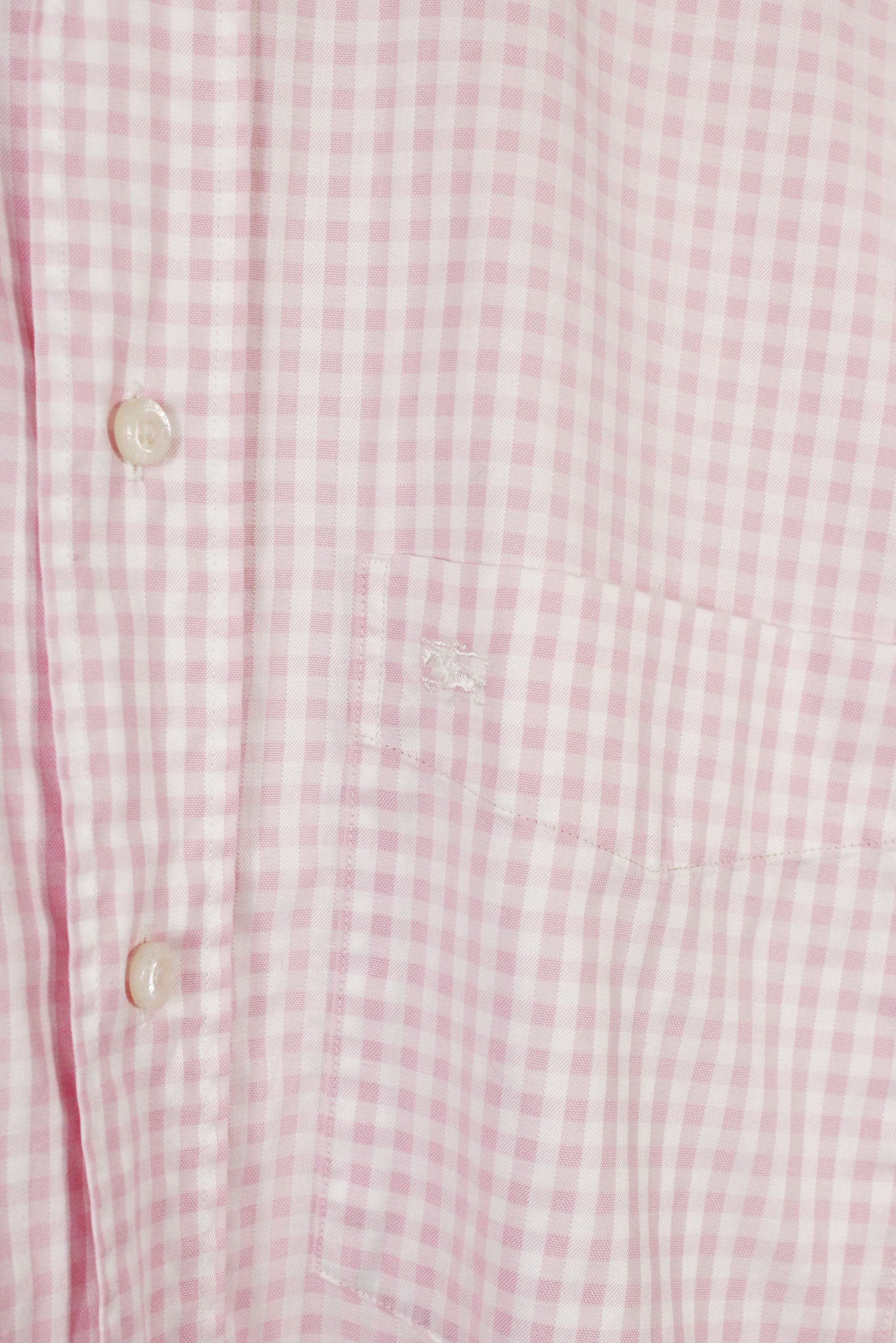 Burberry Vintage Burberry Knight Logo Pink Check Oxford Shirt Size US XL / EU 56 / 4 - 3 Thumbnail