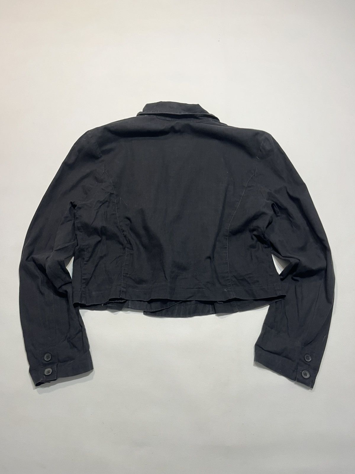 If Six Was Nine Vintage Linen Napoleon Black Y2K Jacket Size M / US 6-8 / IT 42-44 - 6 Thumbnail