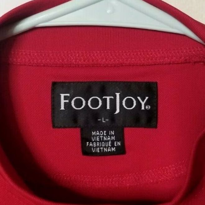 Footjoy FootJoy Mens L Golf Shirt Short Sleeve Tee T-Shirt Red Solid Size US L / EU 52-54 / 3 - 6 Thumbnail