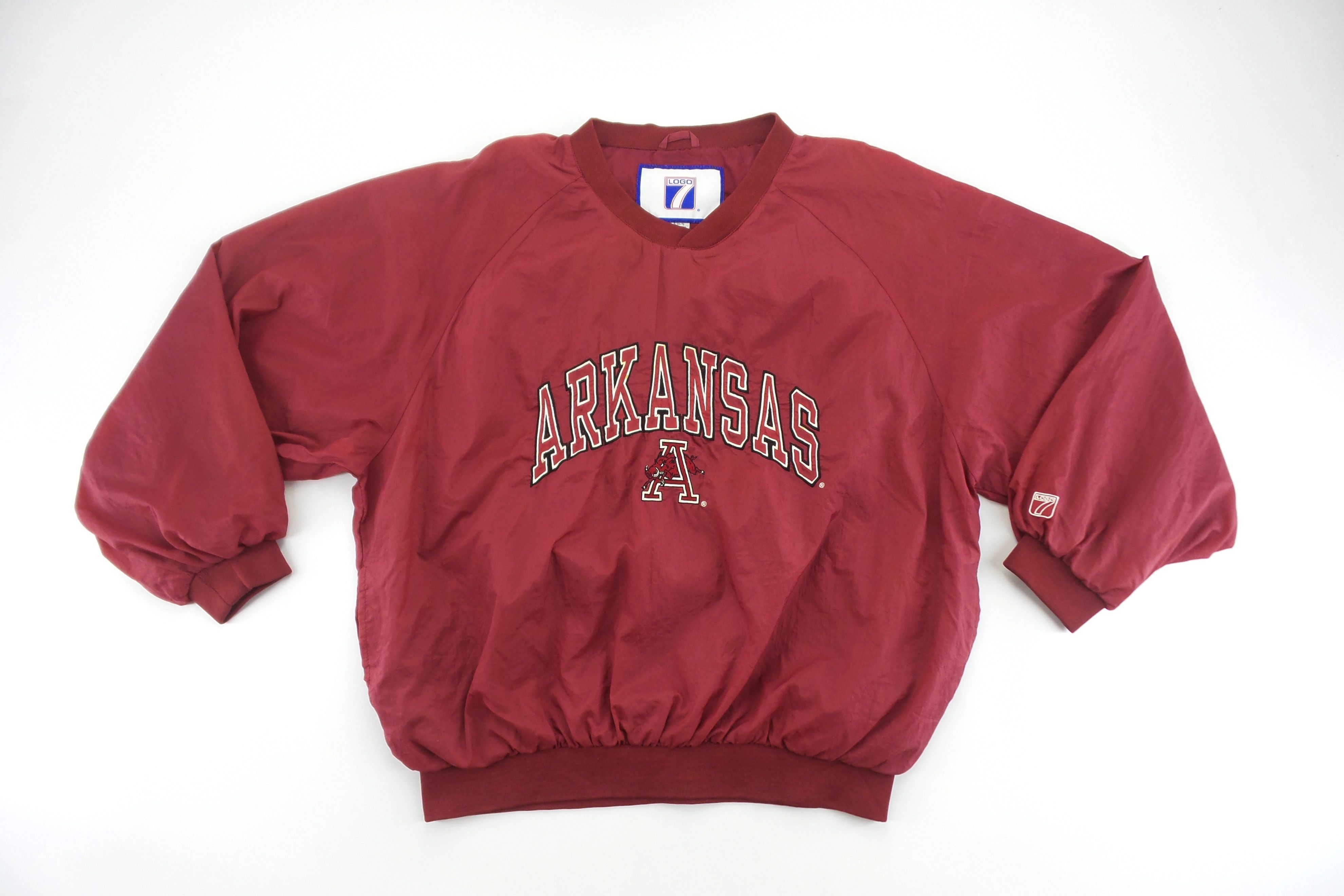 Vintage 90s Red Oak NCAA Arkansas Razorbacks Big Graphic Sweatshirt Sz XL USA store H0