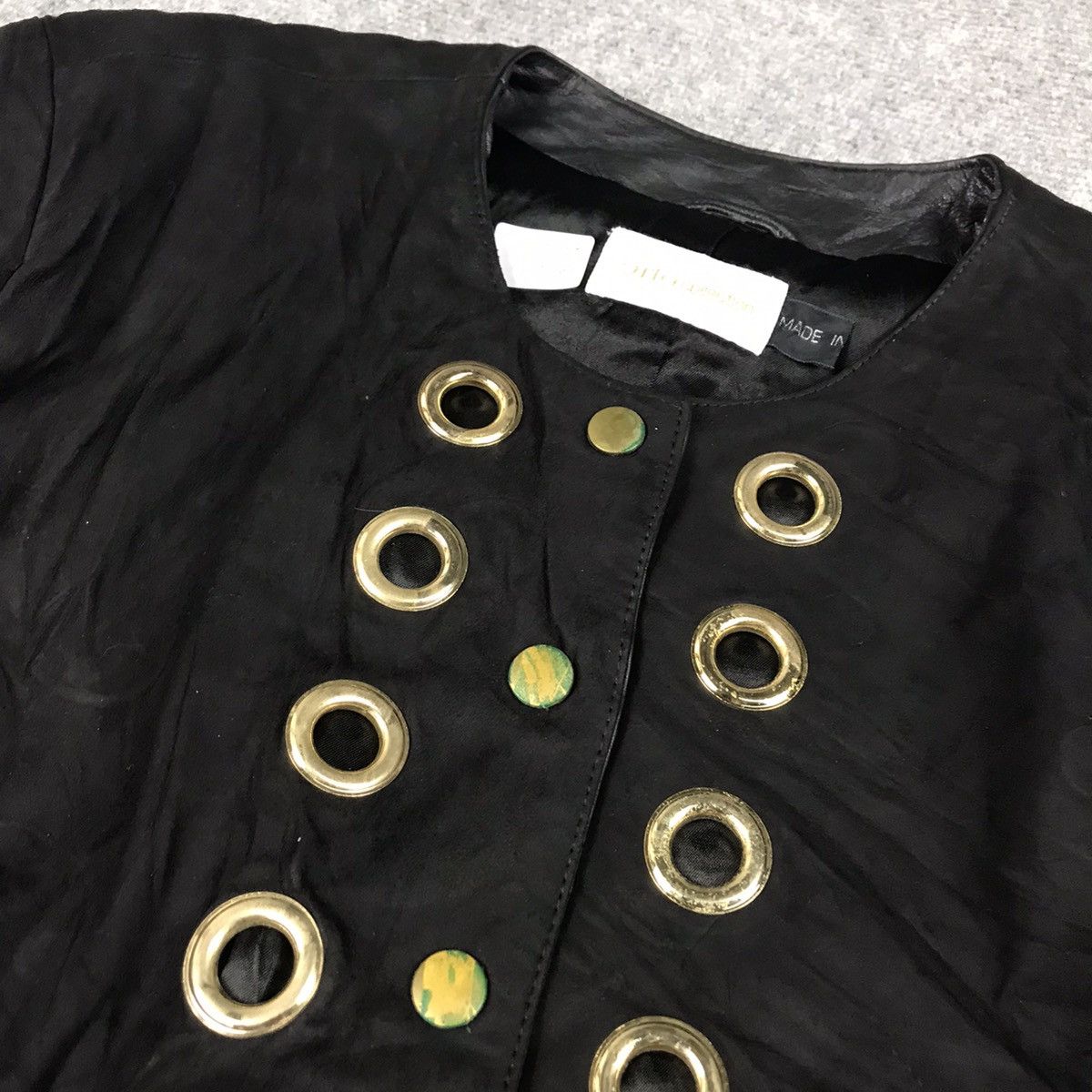 If Six Was Nine × Otto 💀OTTO LEATHER SNAP BUTTON CROPPED JACKET Size S / US 4 / IT 40 - 6 Thumbnail