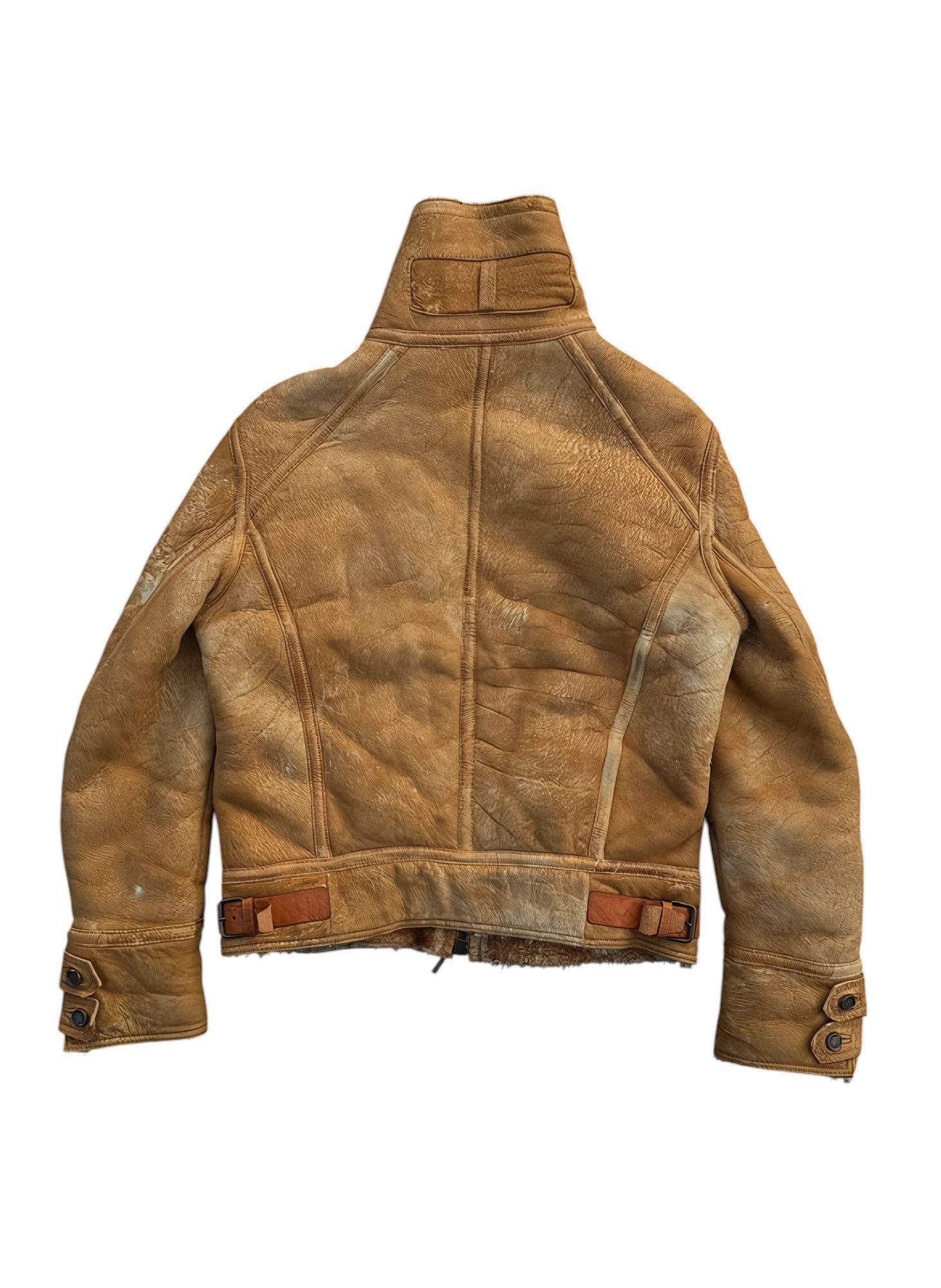 Roberto Cavalli SHEARLING EDGED LEATHER JACKET Size US M / EU 48-50 / 2 - 2 Thumbnail