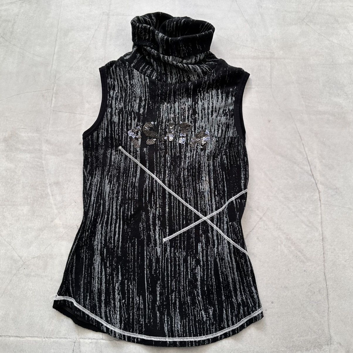 Hysteric Glamour 00s Freesoul Painted Glitter Tank Top Miss Sixty Style Size S / US 4 / IT 40 - 2 Thumbnail