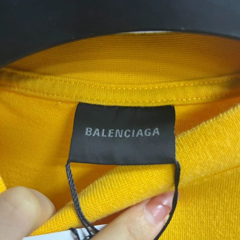 Balenciaga Balenciaga Yellow wave cola print logo short sleeve Size US S / EU 44-46 / 1 - 5 Thumbnail