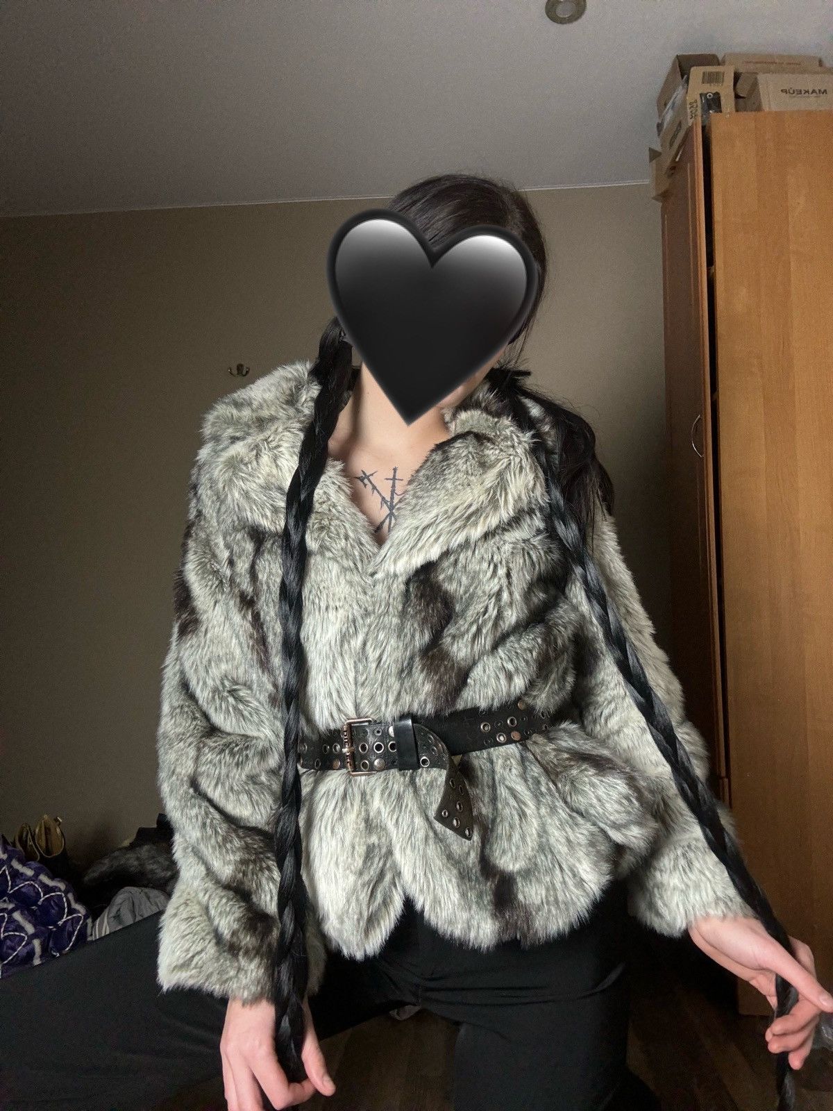 Vintage Vintage amazing faux fur coat fluffy opium coat Size L / US 10 / IT 46 - 4 Thumbnail