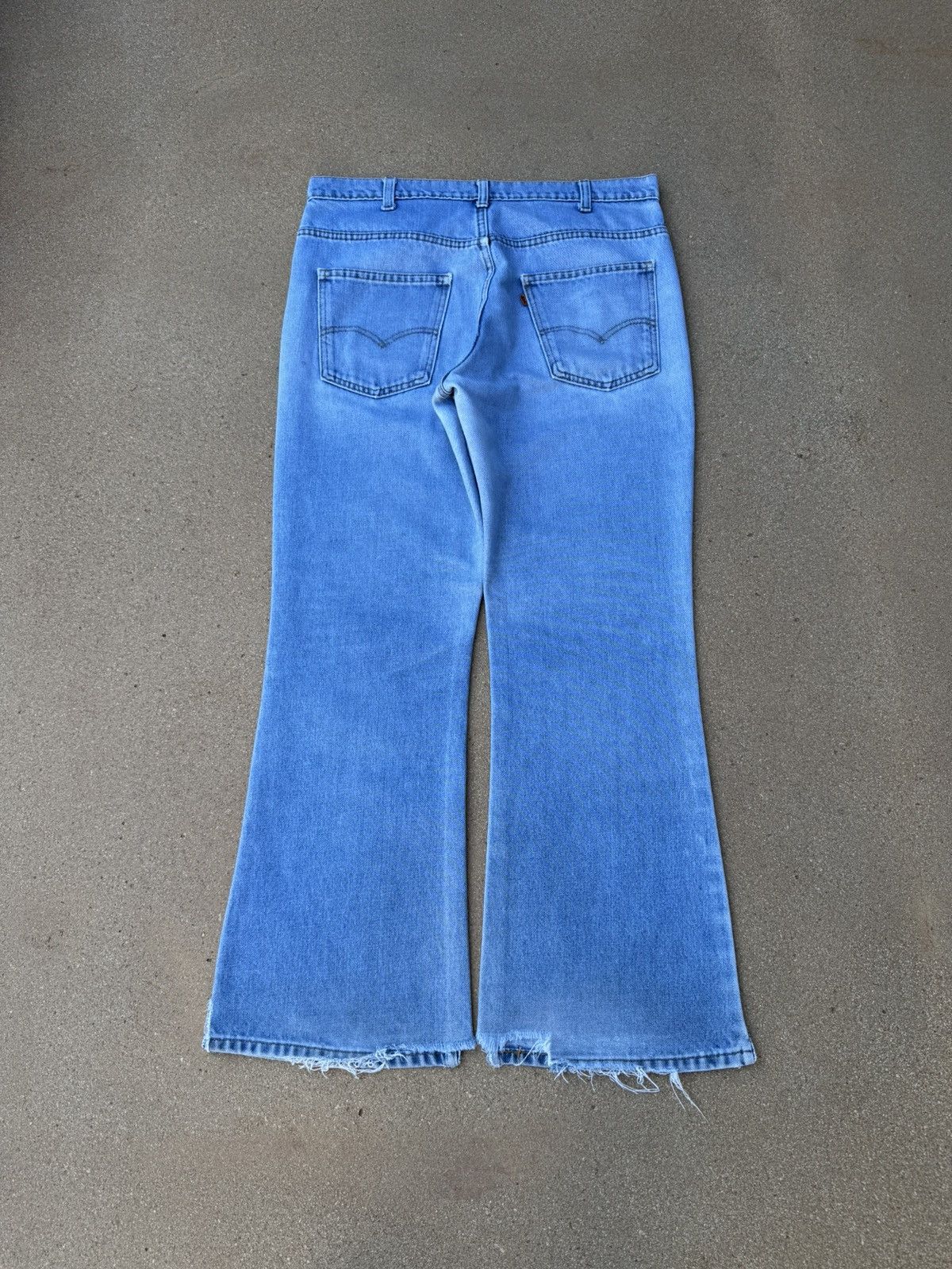 Levi's × Vintage Vtg 70’s Levi’s 646 Orange Tab Bellbottom Flare Jeans 35x29 Size US 35 - 2 Thumbnail