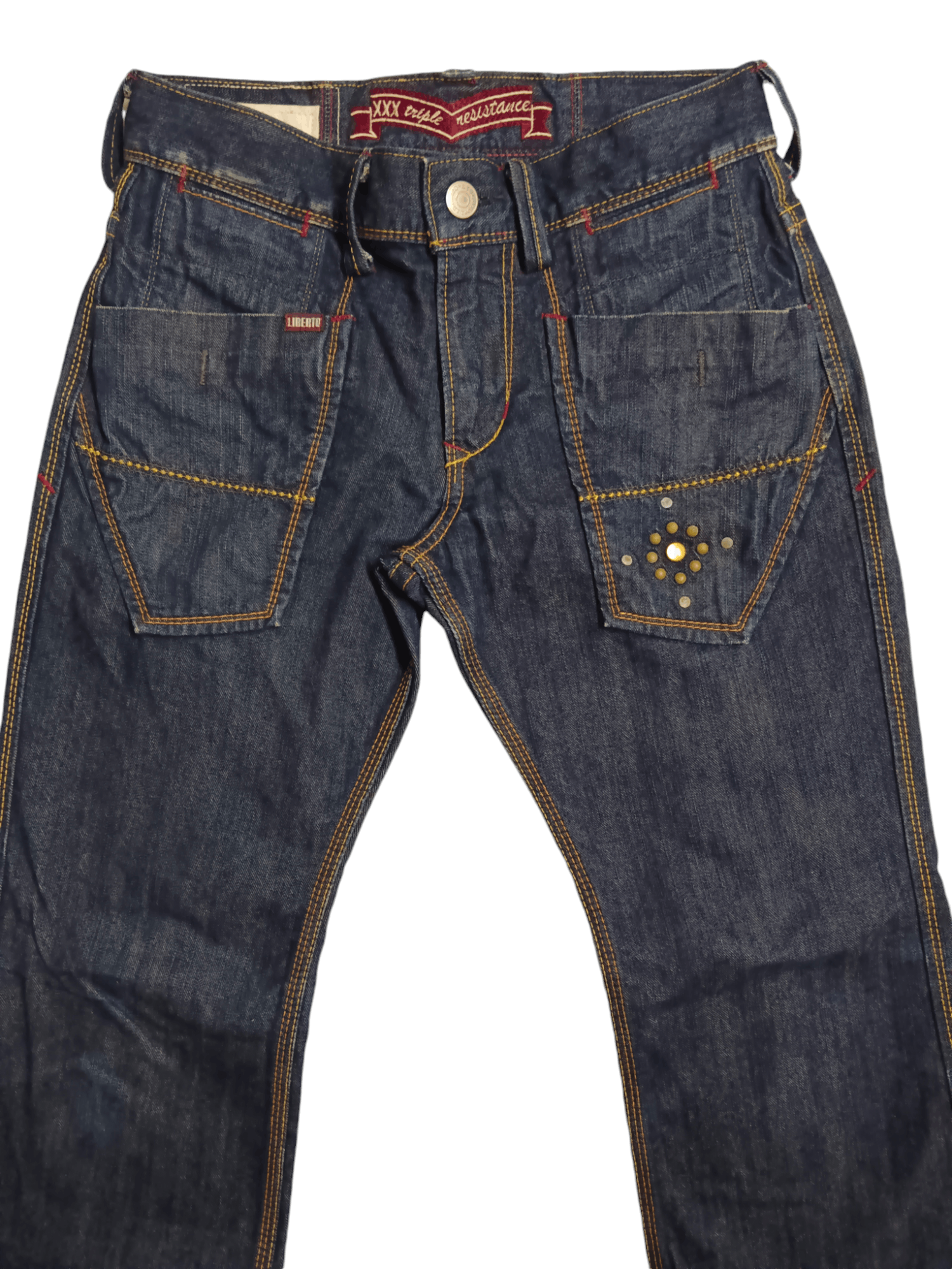 If Six Was Nine Liberto XXX Triple Resistance Flare Bush Denim Size US 29 - 2 Thumbnail