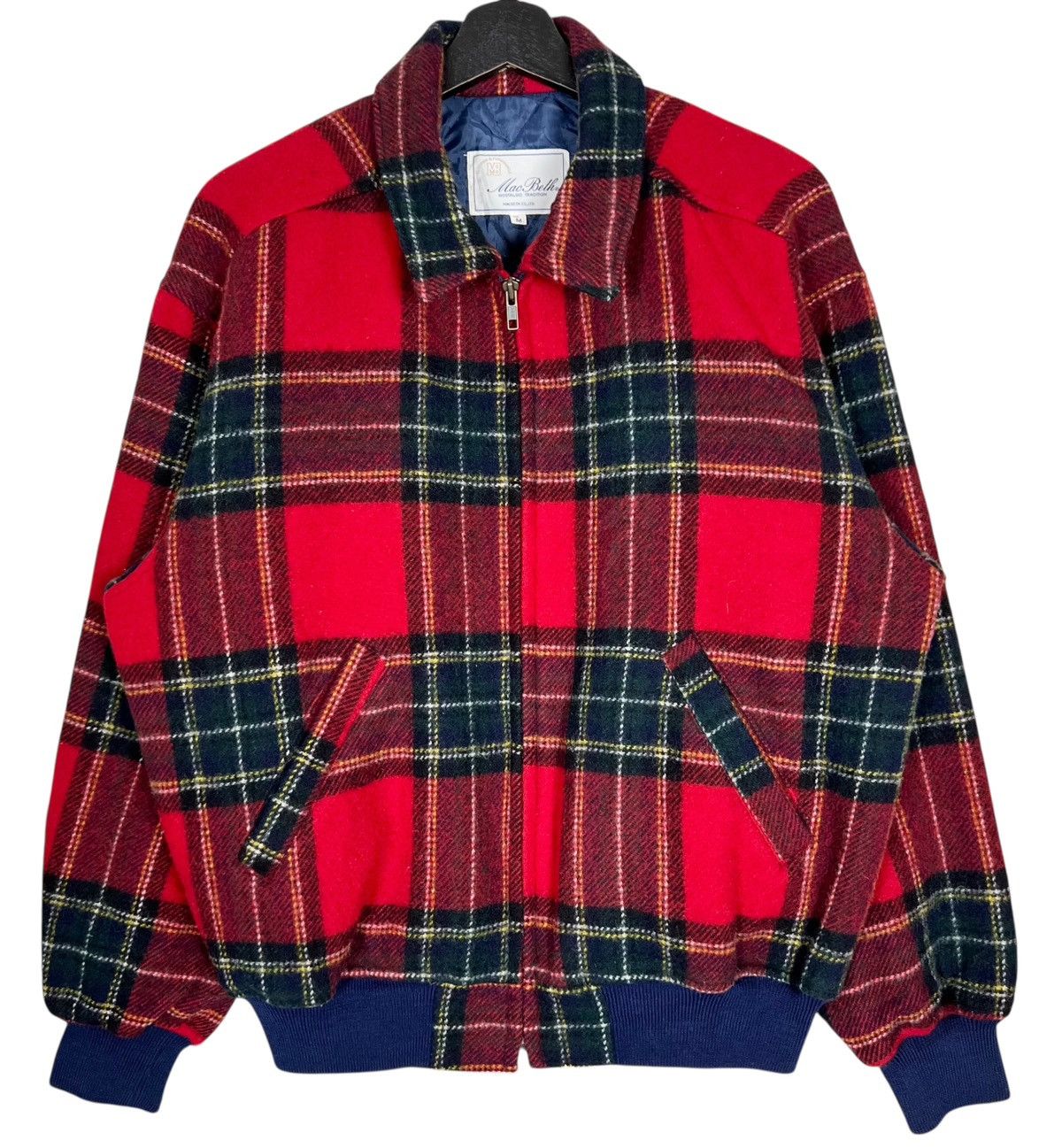 Macbeth Vintage MacBeth Tartan Checkered Zipper Wool Jacket Size US M / EU 48-50 / 2 - 2 Thumbnail