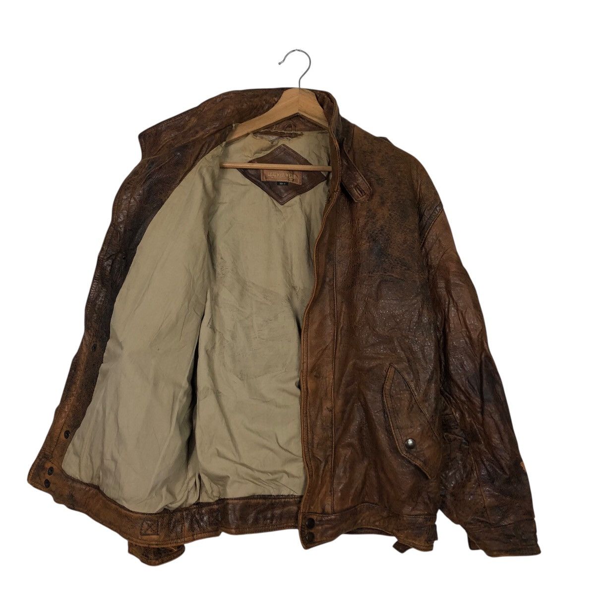 Japanese Brand 📌Vintage Fly Bomber Leather Jacket Freetime Issey Miyake Size US M / EU 48-50 / 2 - 12 Thumbnail