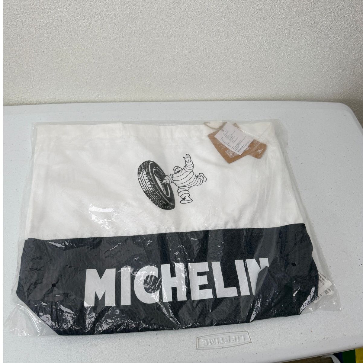 Other NWT Michelin Logo Tote Bag White Navy Black Unisex Size ONE SIZE - 4 Thumbnail