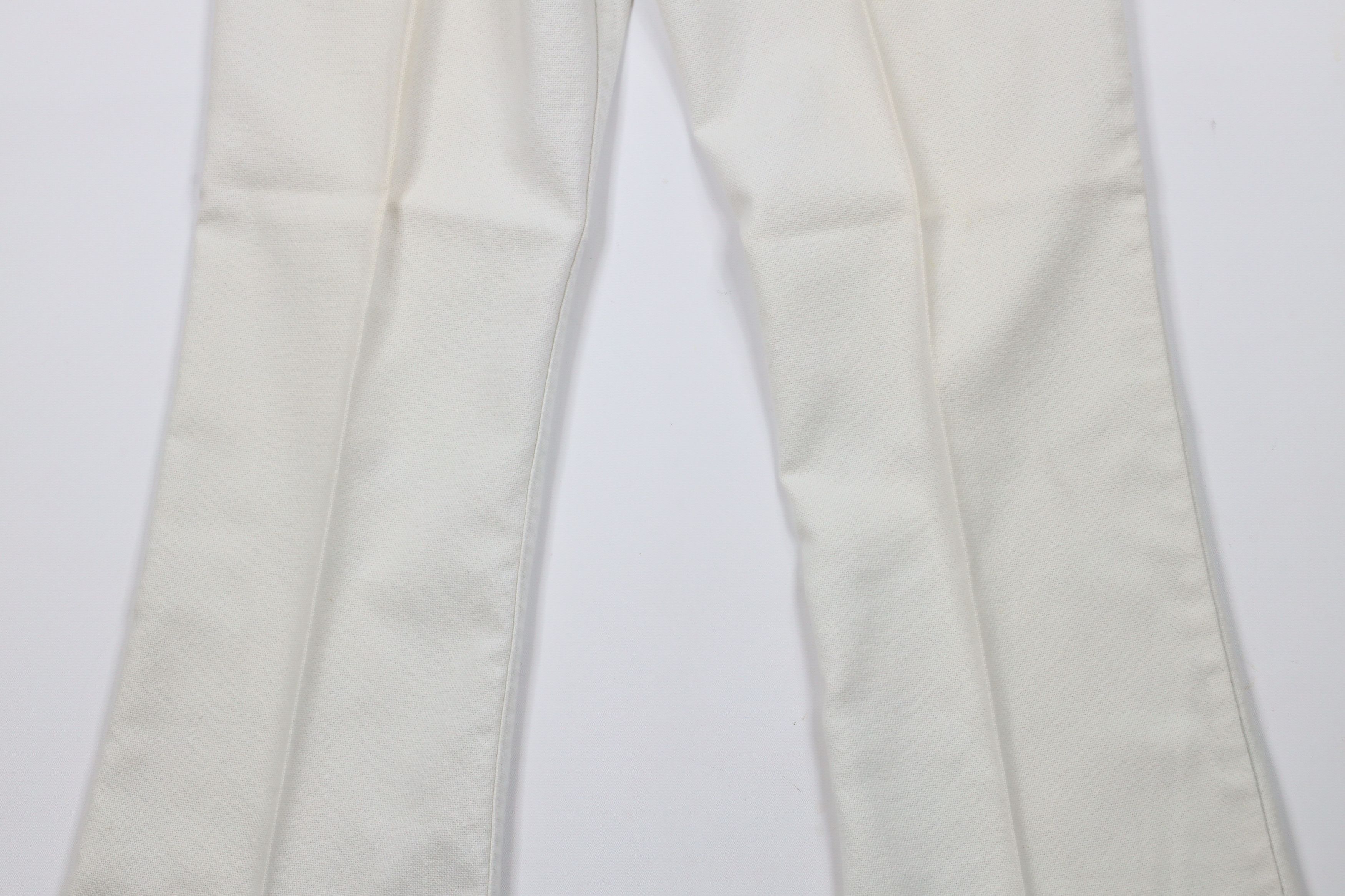 Levi's × Vintage Vintage 70s Levis Knit Wide Leg Bell Bottoms Pants White USA Size 28" / US 6 / IT 42 - 15 Thumbnail